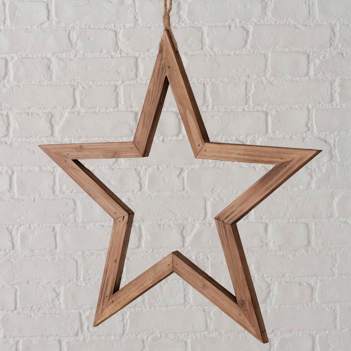 Dekohänger Rafelo Hellbraun - Hellbraun, Basics, Holz (40/38cm) - Mömax