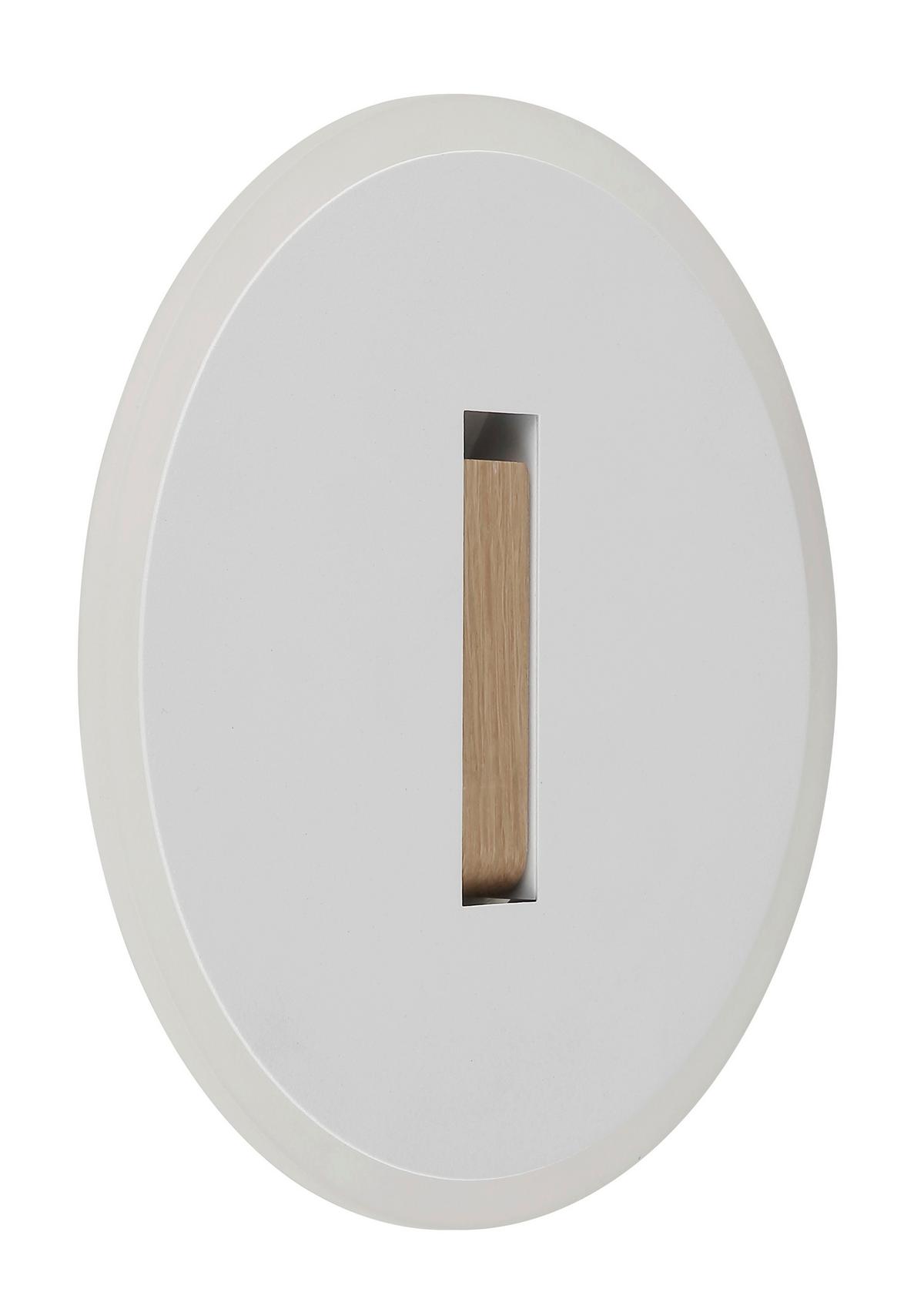 LED-WANDLEUCHTE 78410W AVERY - Weiss/Dunkelbraun, Design, Holzwerkstoff/Kunststoff (20,5/5cm) - Globo