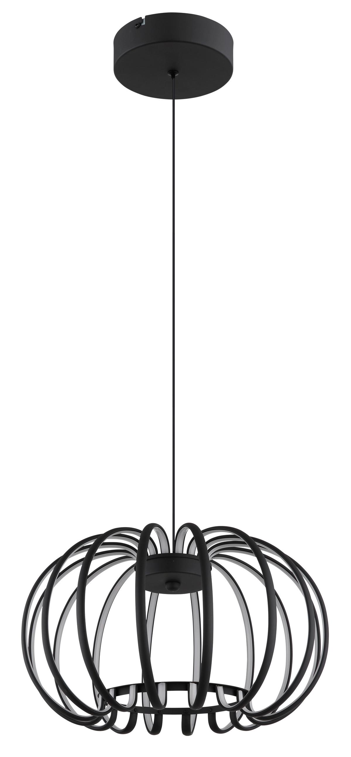 Led Svjetiljka Viseća 15946b Ribbon - bijela/crna, Design, metal/plastika (40/120cm) - Globo