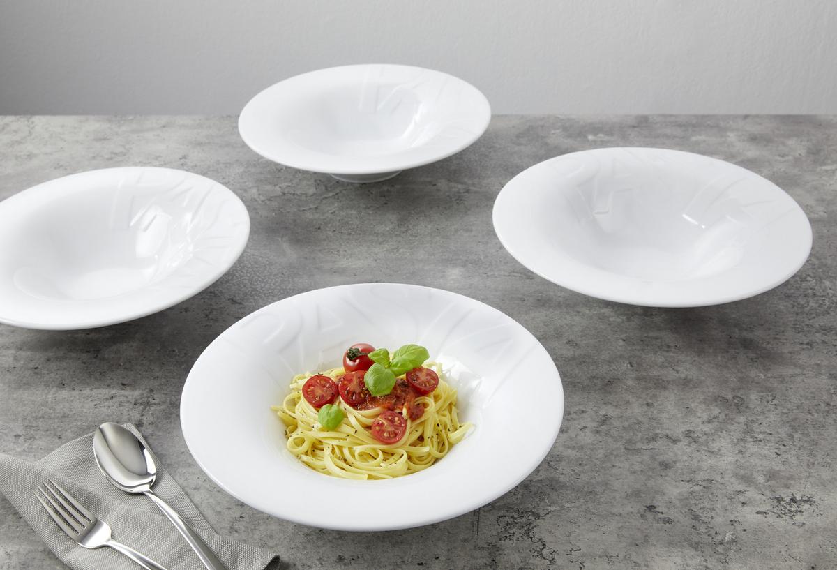 Set Krožnikov Za Testenine Gourmet, 4-Delni - bela, keramika (30cm) - Creatable