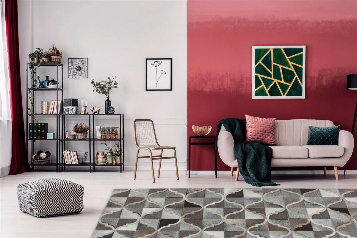 FLACHWEBETEPPICH LAVISH 310 GRAU 120CM X 170CM - Grau, Design, Leder (120/170cm) - Kayoom