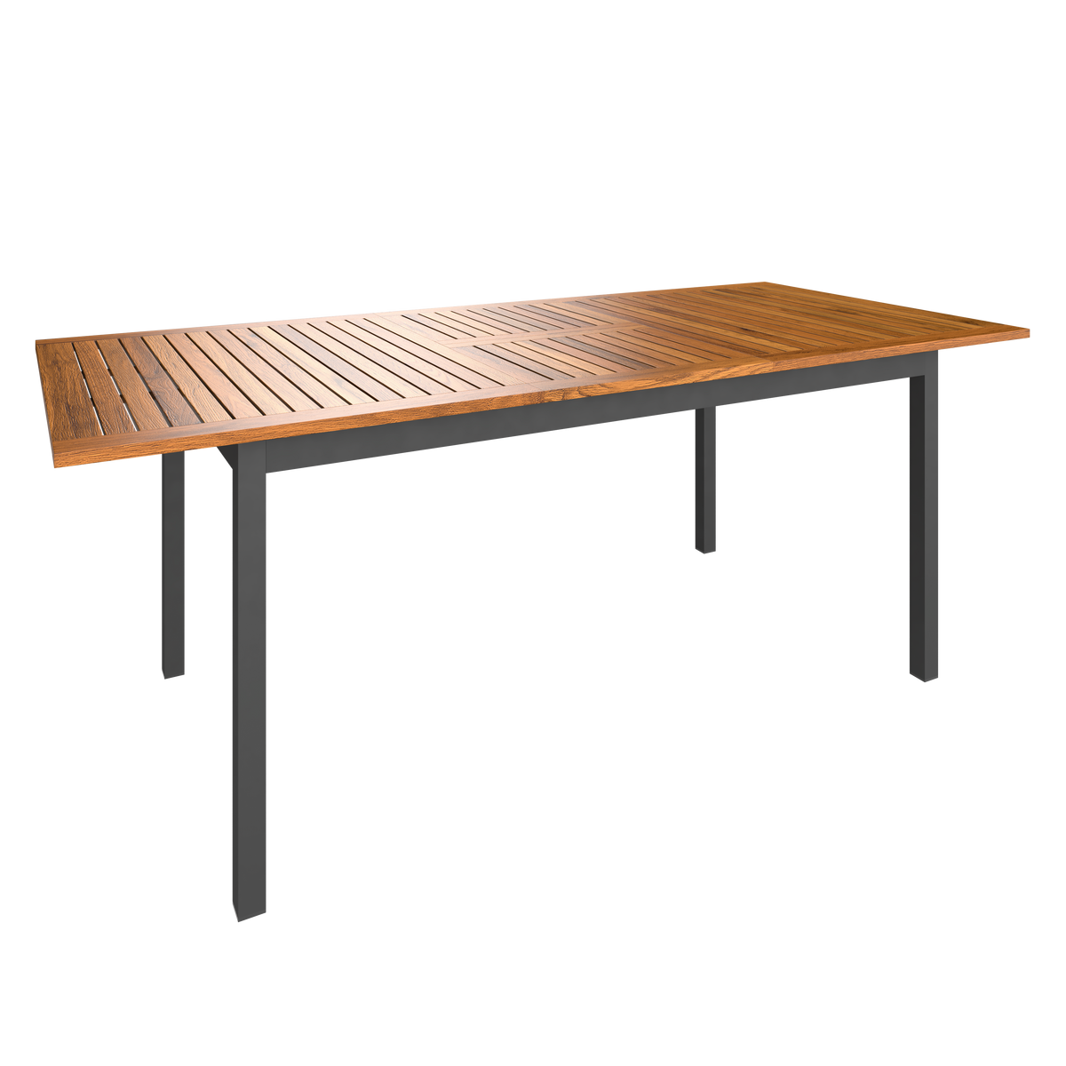 Raztegljiva Vrtna Miza Kos, Akacija, Jeklo, 150-200x90cm - siva, Natur, kovina/les (150-200/75/90cm) - Mömax
