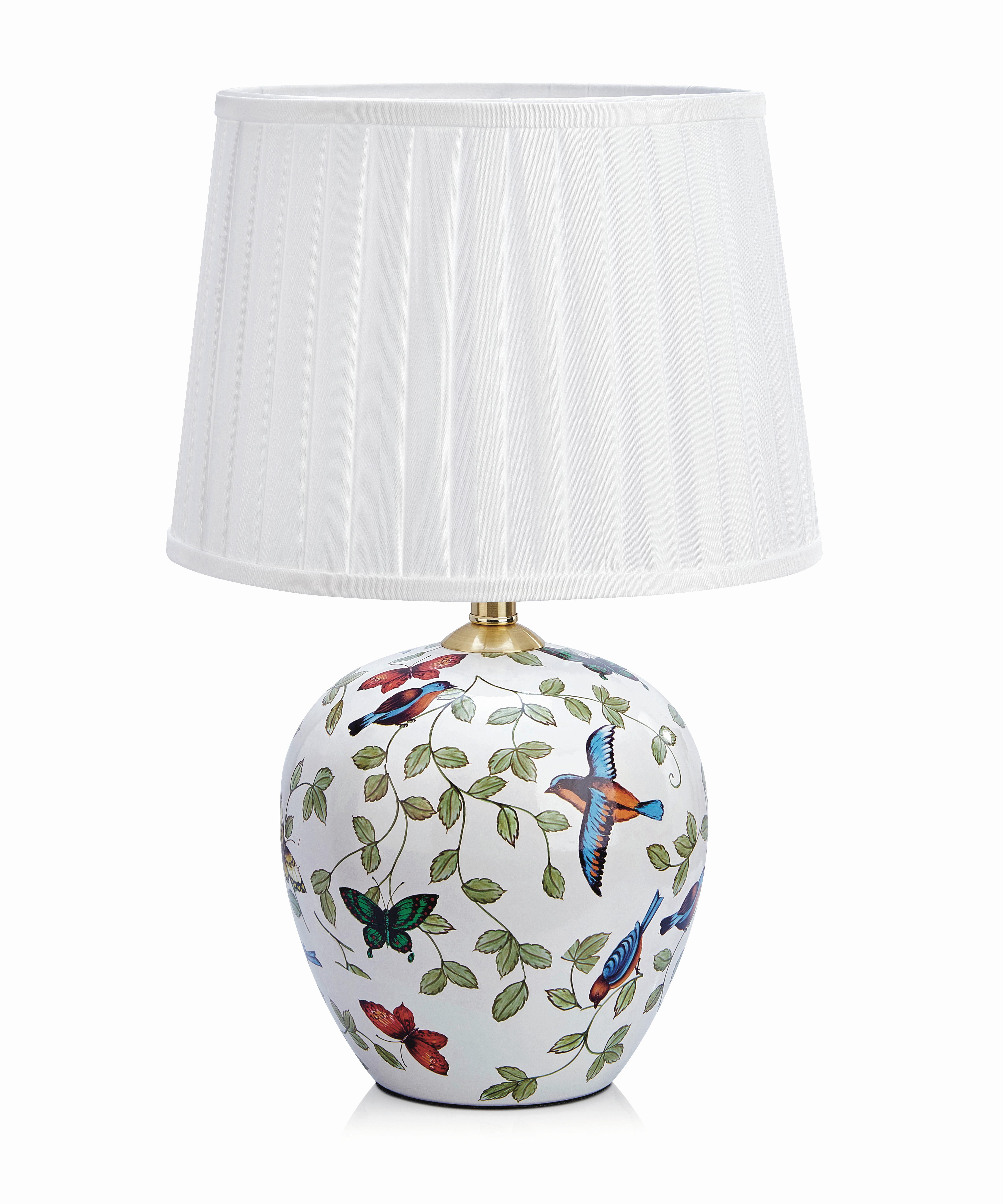 Tischleuchte Mansion max. 60 Watt - Weiß, Basics, Keramik/Textil (31/31/48cm) - Markslöjd