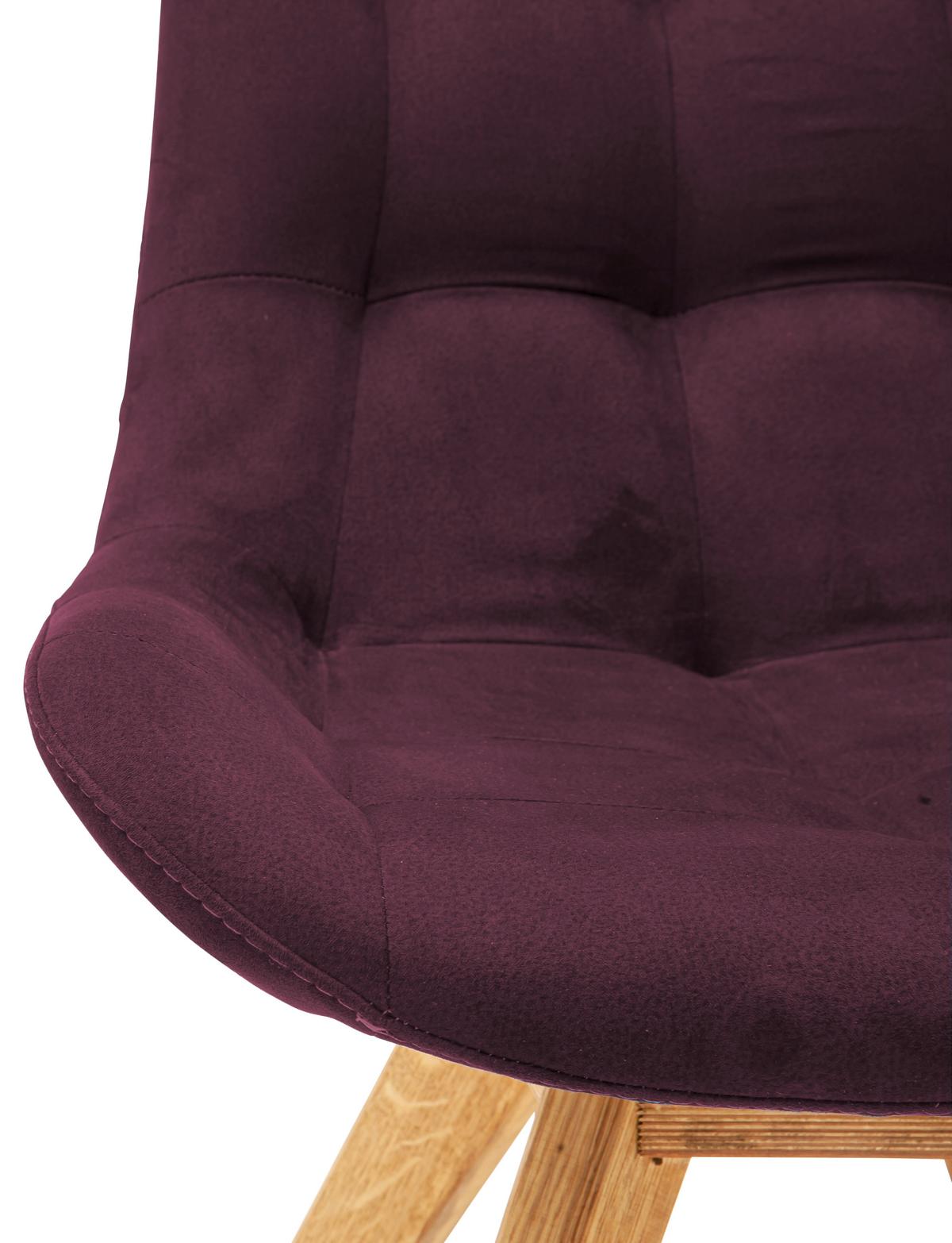 KRZESŁO BELFAST - bordowy, Konventionell, tkanina/drewno (56/84/63cm) - Carryhome