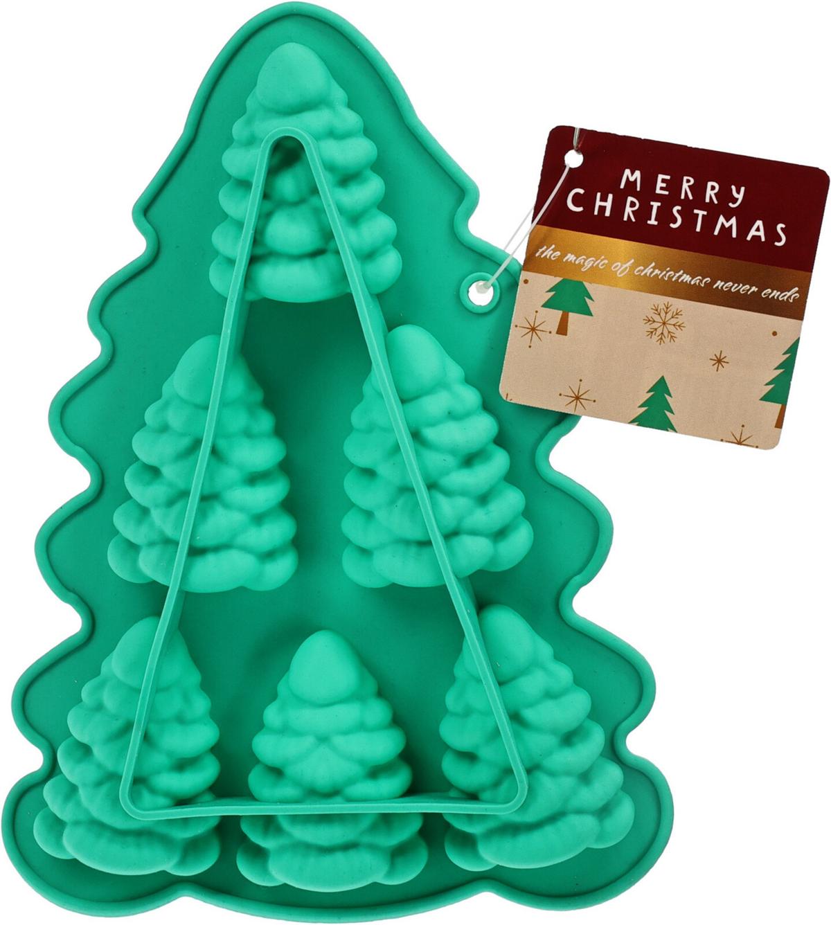 Sütőforma Tree - piros/zöld, műanyag (15,5/21/2cm)