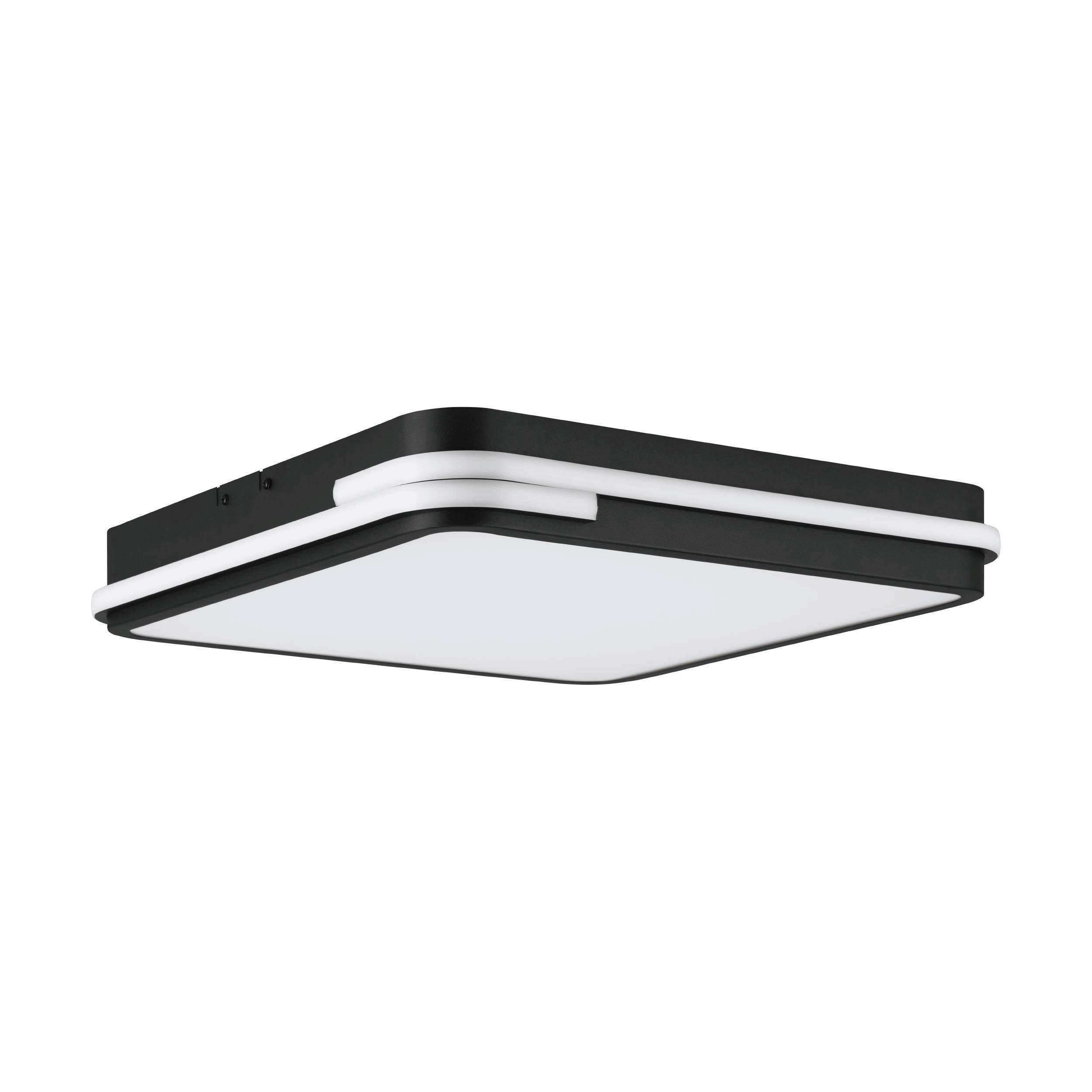 Deckenleuchte 900477* Genovese-Z - Weiss/Schwarz, Design, Kunststoff/Metall (47/47/8cm) - Eglo