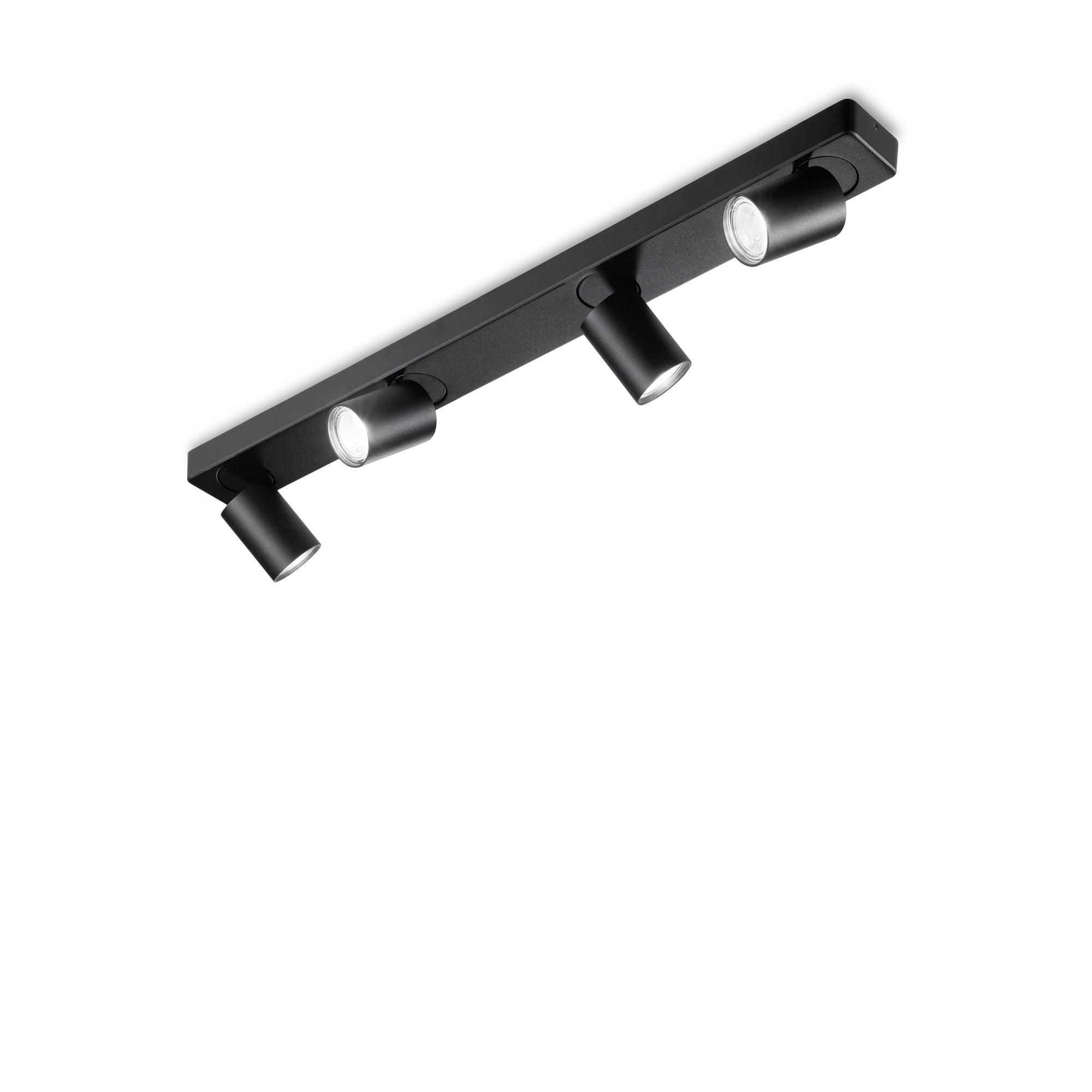 LED-Deckenstrahler Rudy Schwarz max. 7 Watt - Schwarz, Basics, Metall (76/9/12,5/12,5cm) - Ideal Lux