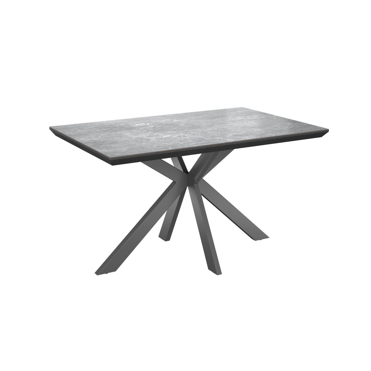 Masă STEVE 2 140 - negru, Modern, ceramică/metal (140/76/90cm)