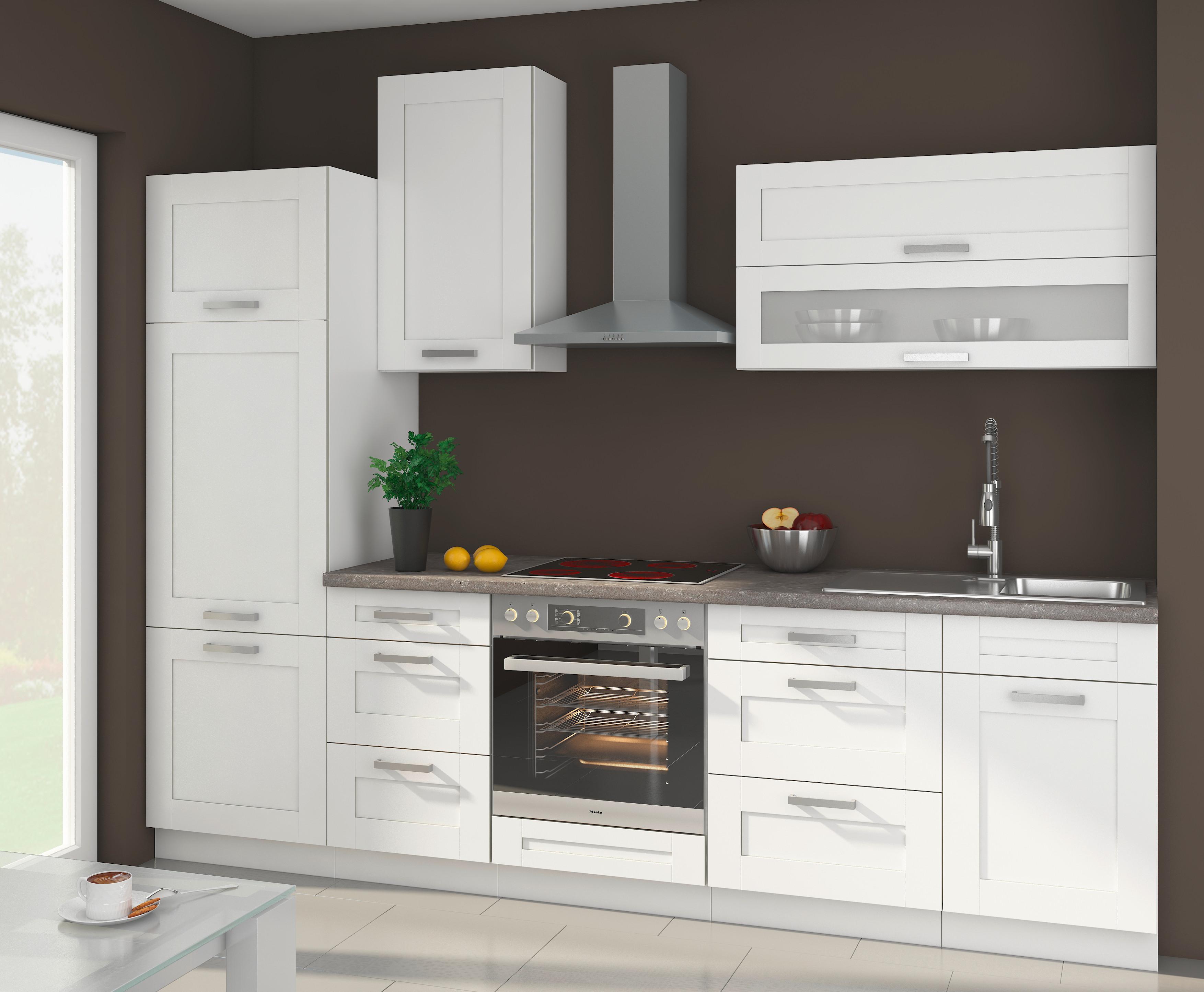 Kuhinjski Blok Brez Aparatov Move, Bela, 280 Cm - barve nerjavečega jekla/siva, Design, kovina/leseni material (280/230/60cm) - P & B