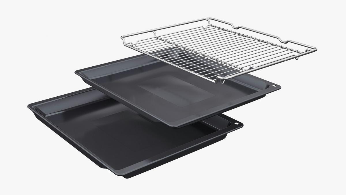 Einbaubackofen HBA4340B3 - Schwarz, MODERN, Metall (59,4/59,5/54,8cm) - Bosch