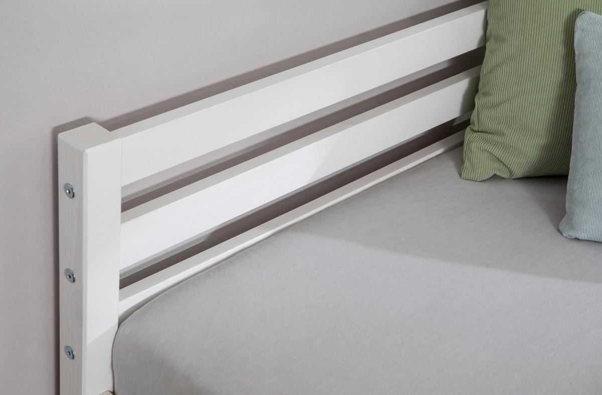 Bett "Nadine", aus Kiefer, weiß - Weiß, KONVENTIONELL, Holz (140/200cm) - MID.YOU