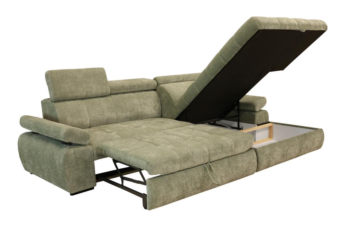 Kutna Garnitura Vegas - crna, Design, drvo/tekstil (294/173cm) - Modern Living