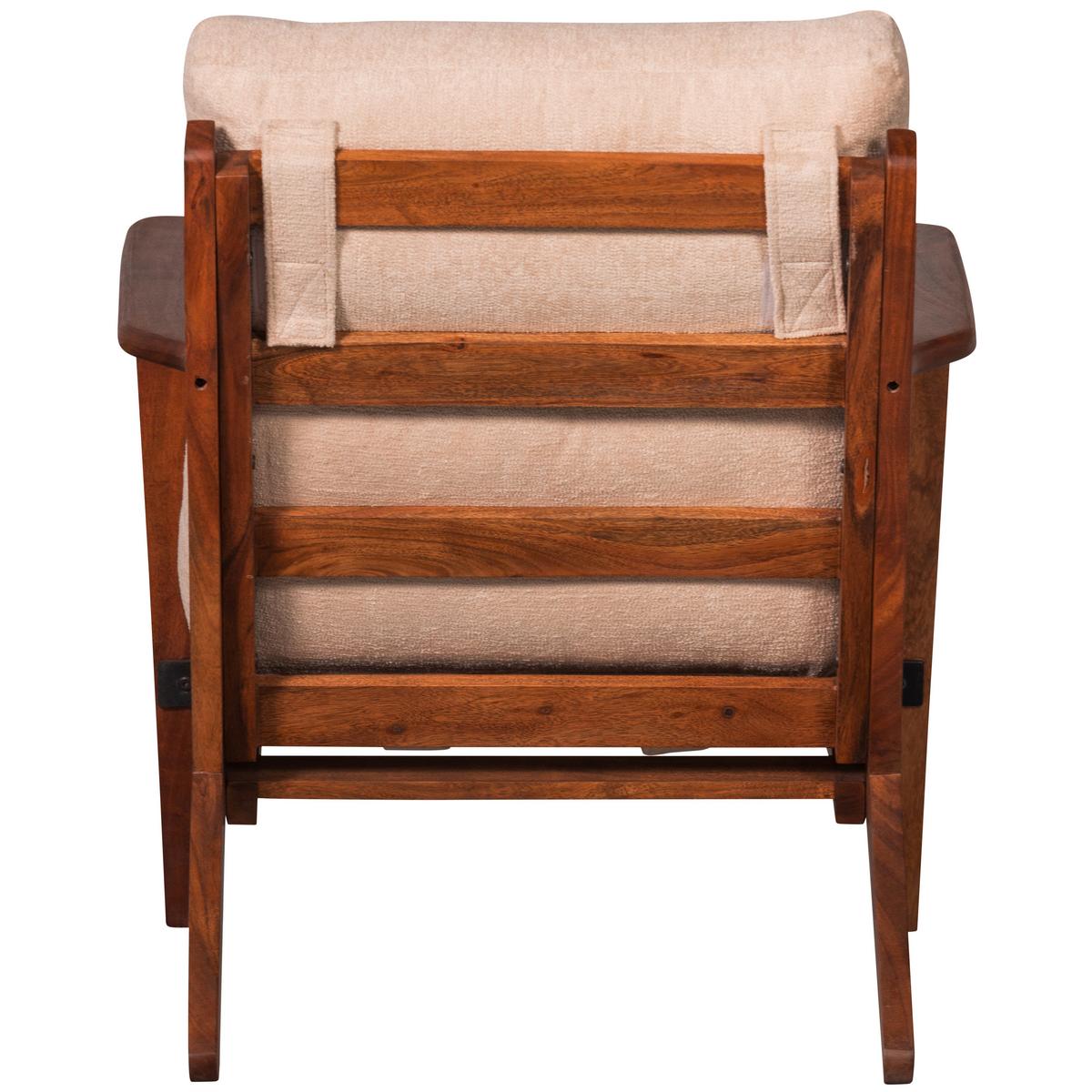 Sessel Houston Akazie/Natur - Naturfarben/Akaziefarben, Design, Holz/Textil (71/86/71cm) - Livetastic