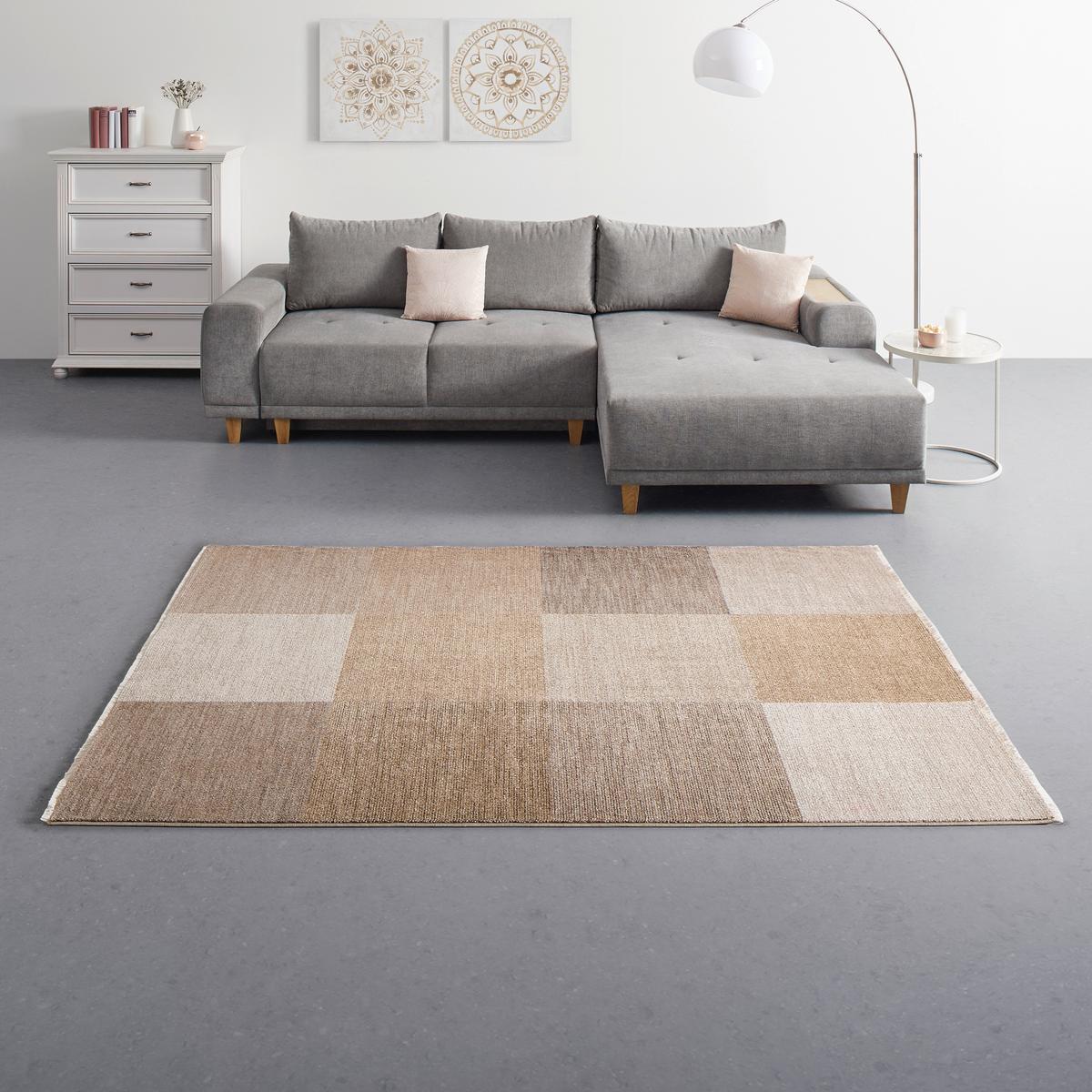 Tkani Tepih Urban Square Brown - višebojna/braon, Konvencionalno, tekstil (120/170cm) - Mömax