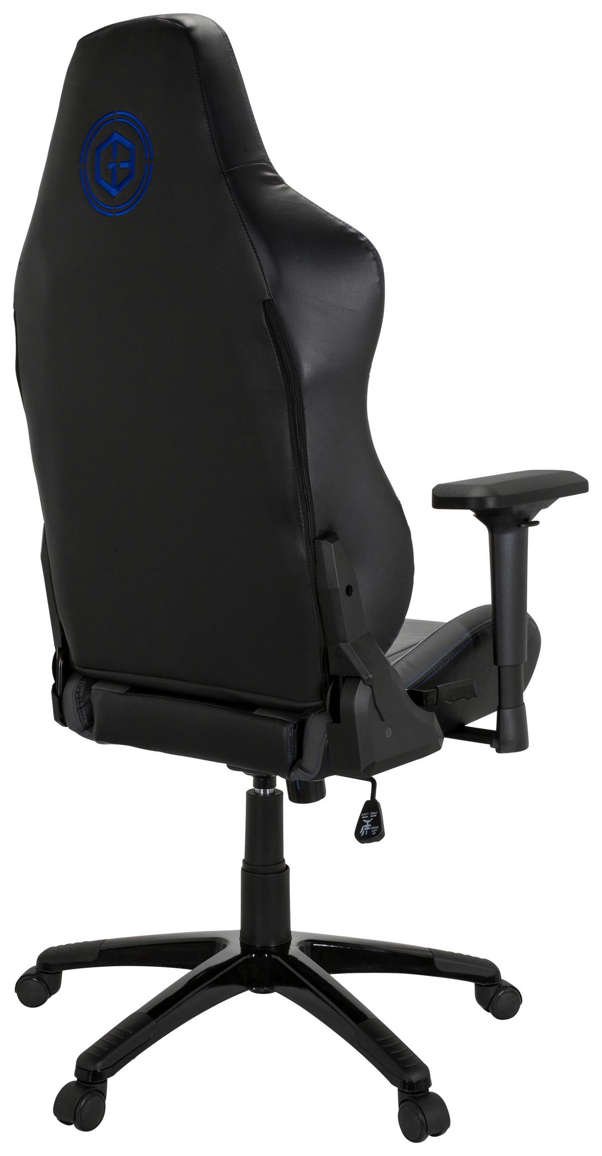 Gaming Stol Gamebreaker Polarys I, Siva, Modra - modra/siva, Moderno, umetna masa/tekstil (74/133/62cm) - MID.YOU