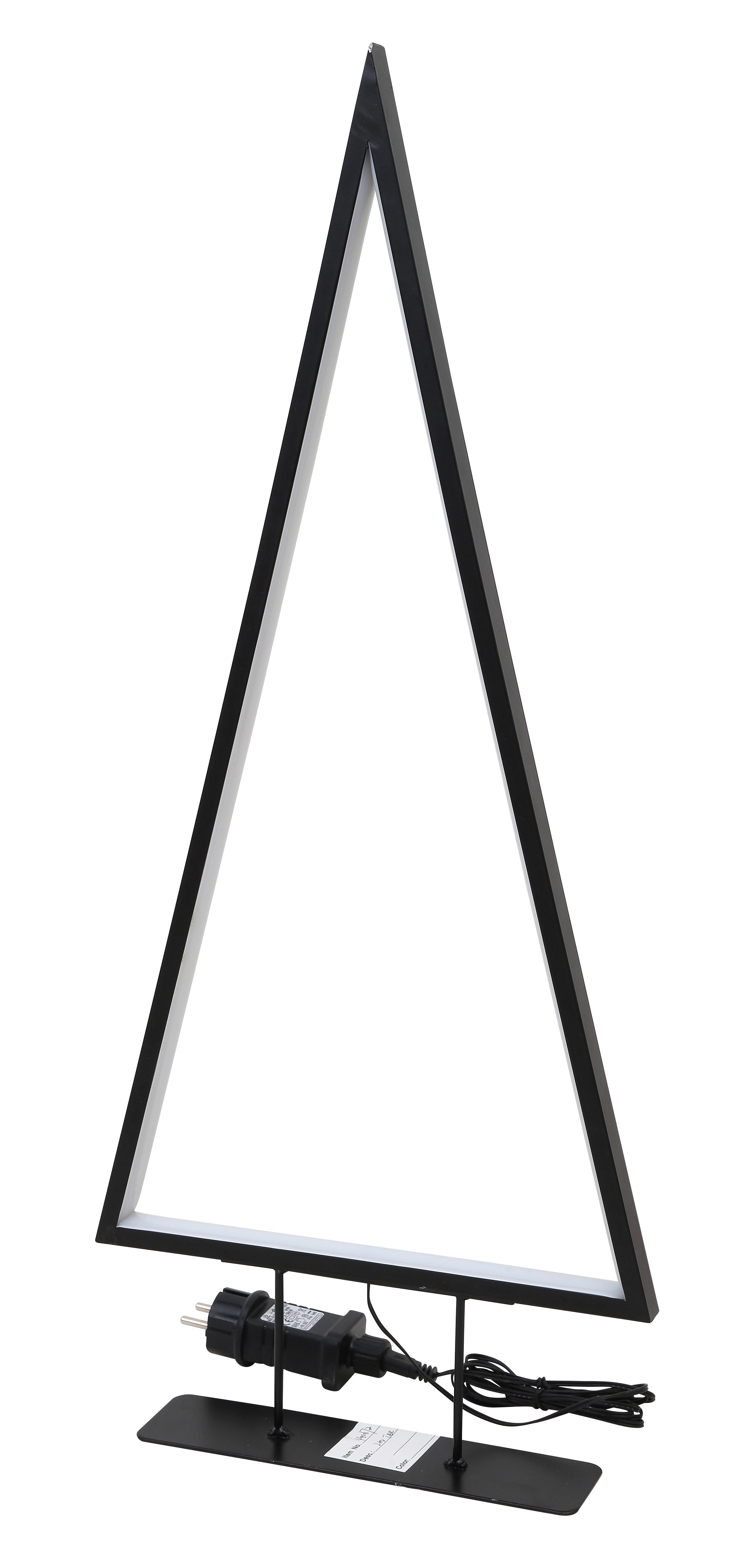 OZDOBA ŚWIETLNA 613-402025 - czarny, Basics, tworzywo sztuczne/metal (20/47/6cm) - X-Mas