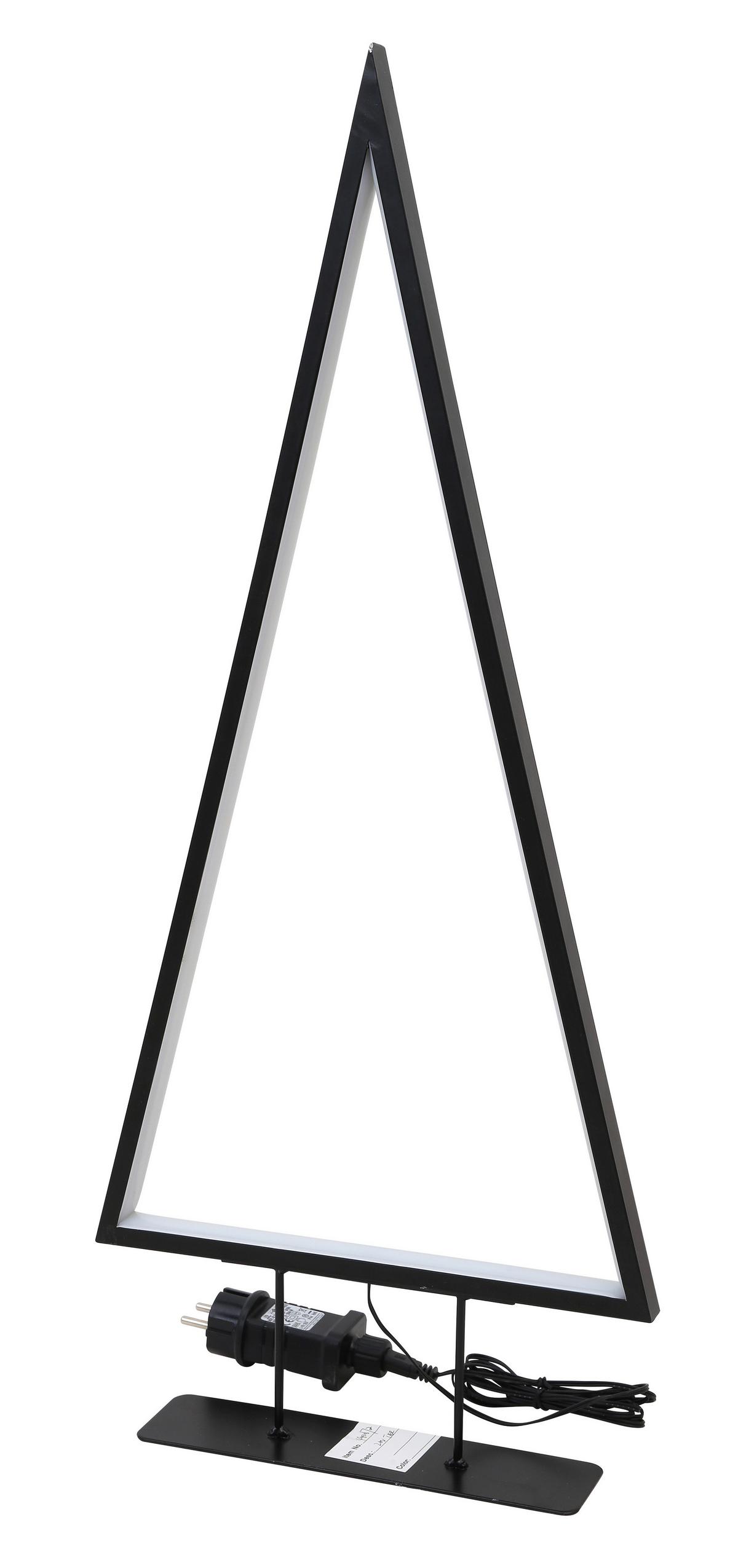 OZDOBA ŚWIETLNA 613-402025 - czarny, Basics, tworzywo sztuczne/metal (20/47/6cm) - X-Mas
