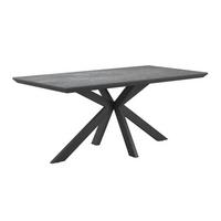 Jedilna Miza Steve, Črna, Keramična Plošča, 180x90 - črna, Moderno, kovina/leseni material (180/76/90cm)
