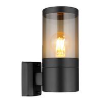 Aussenwandleuchte 32014bs - Schwarz, Basics, Kunststoff/Metall (10.2/15.5/24cm) - Globo