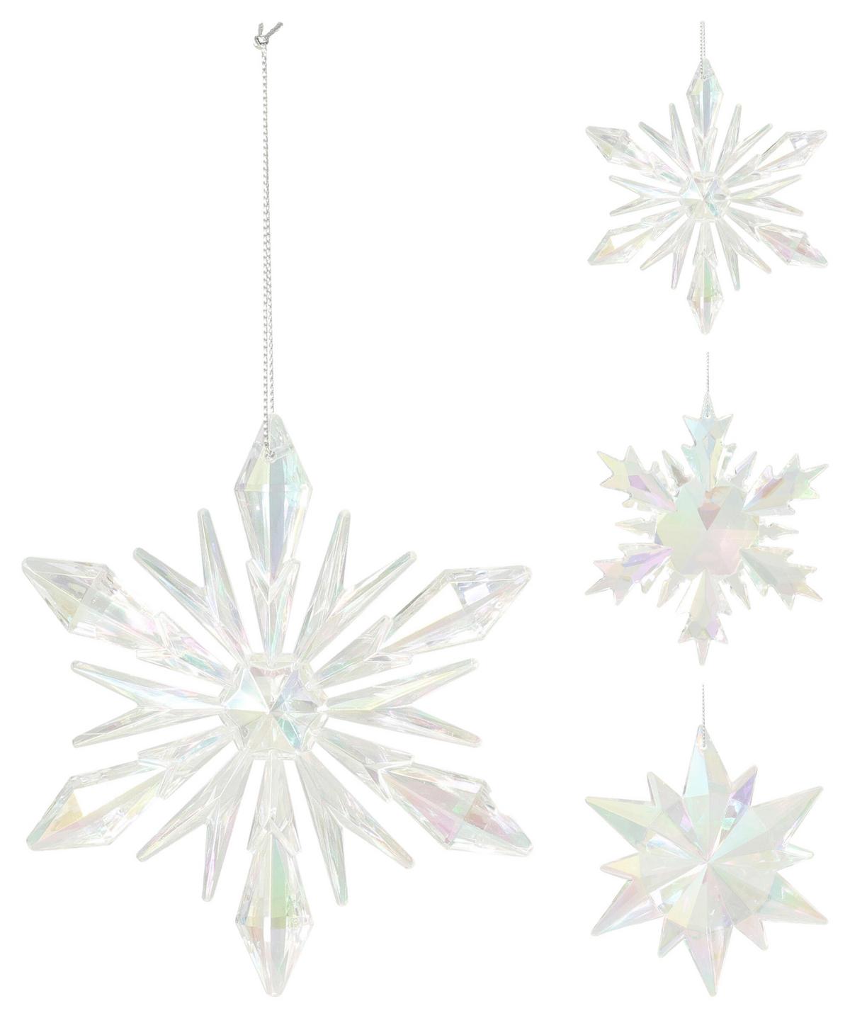Christbaumhänger FLOCKE - Perlmutt, Kunststoff (1,3/12/10,5cm)