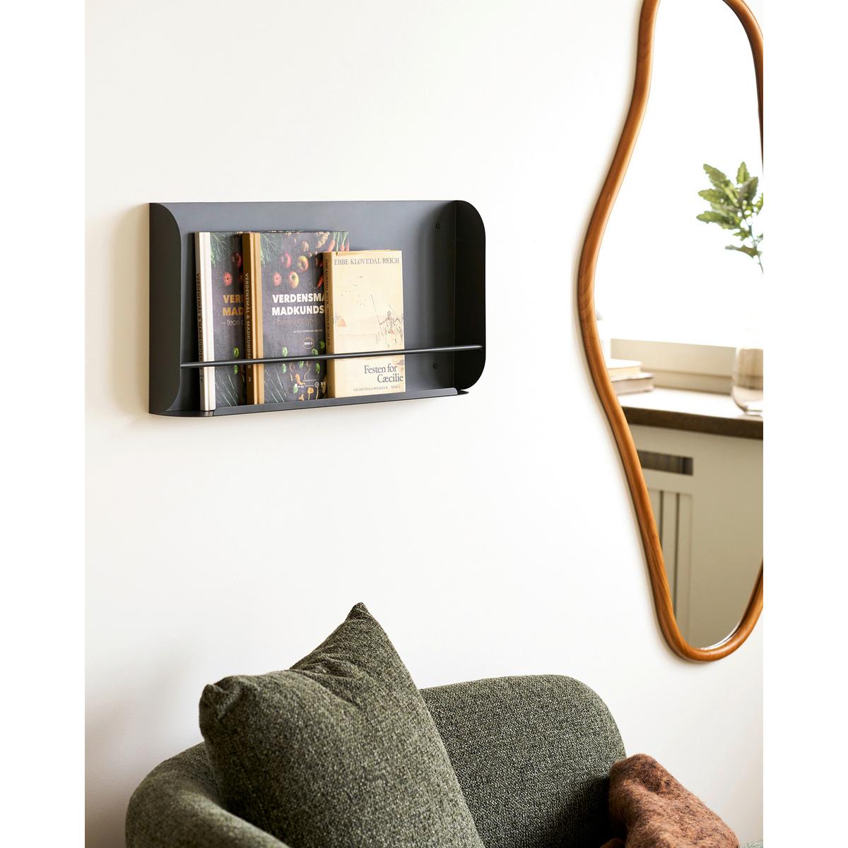 Wandregal Volterra Wall Shelf Dunkelgrau - Dunkelgrau, Basics, Metall (60/30/7cm)