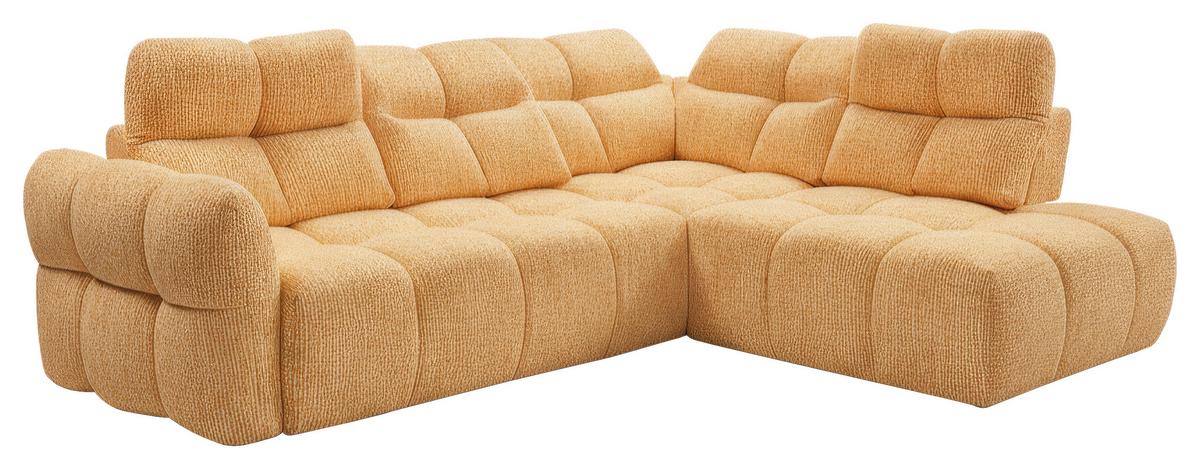 Kutna Garnitura Contempo - žuta/crna, Moderno, tekstil/plastika (277/90-98/225cm) - Premium Living