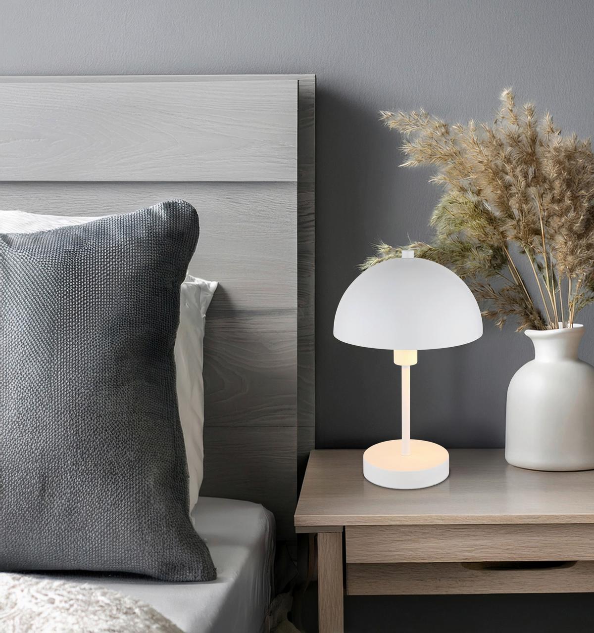 TISCHLEUCHTE 24009 W ATOMA I - Weiss, Design, Kunststoff/Metall (20/31cm) - Globo