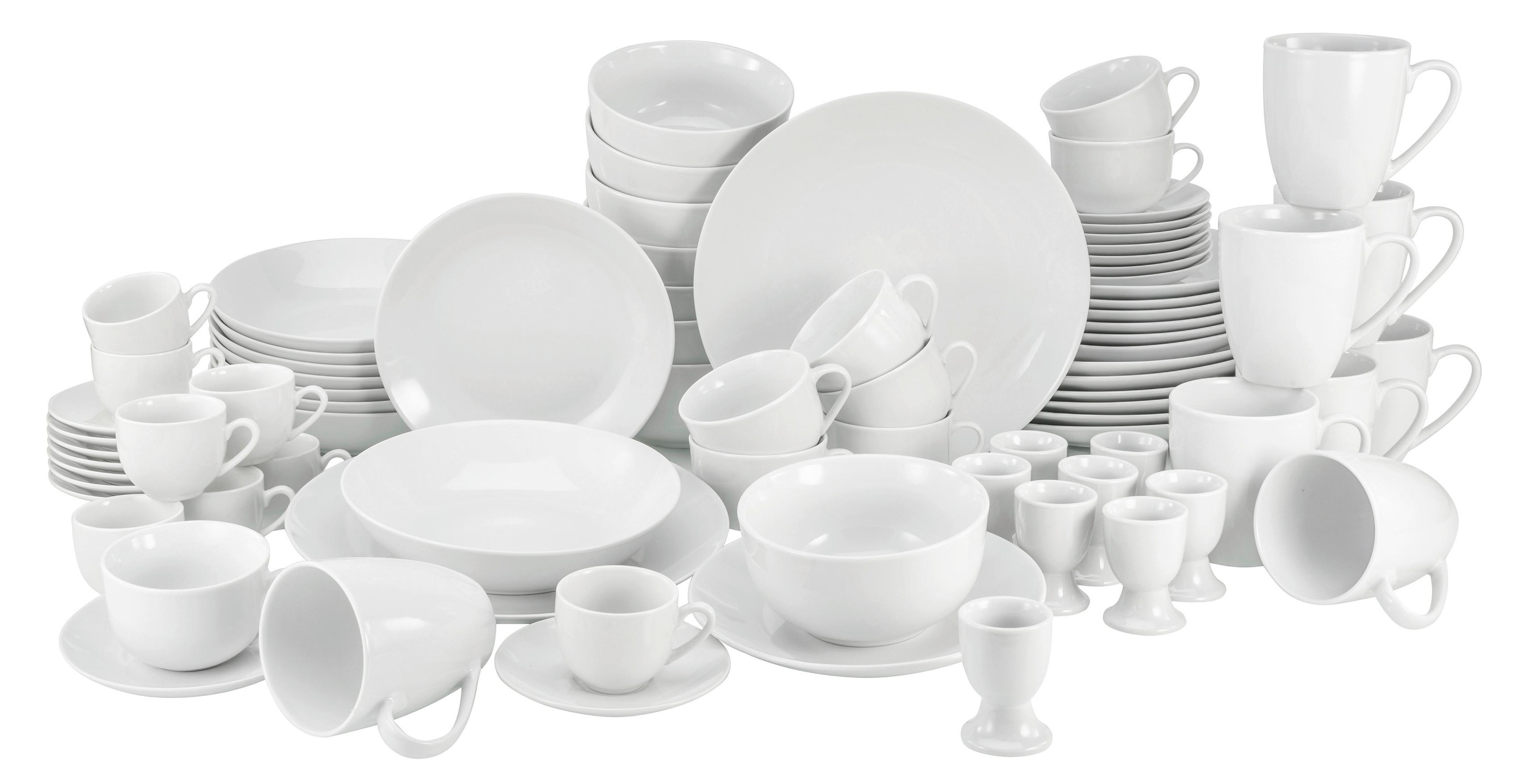 Kombinirani Servis Luna, 80-Delni Set - bela, Basics, keramika - Creatable