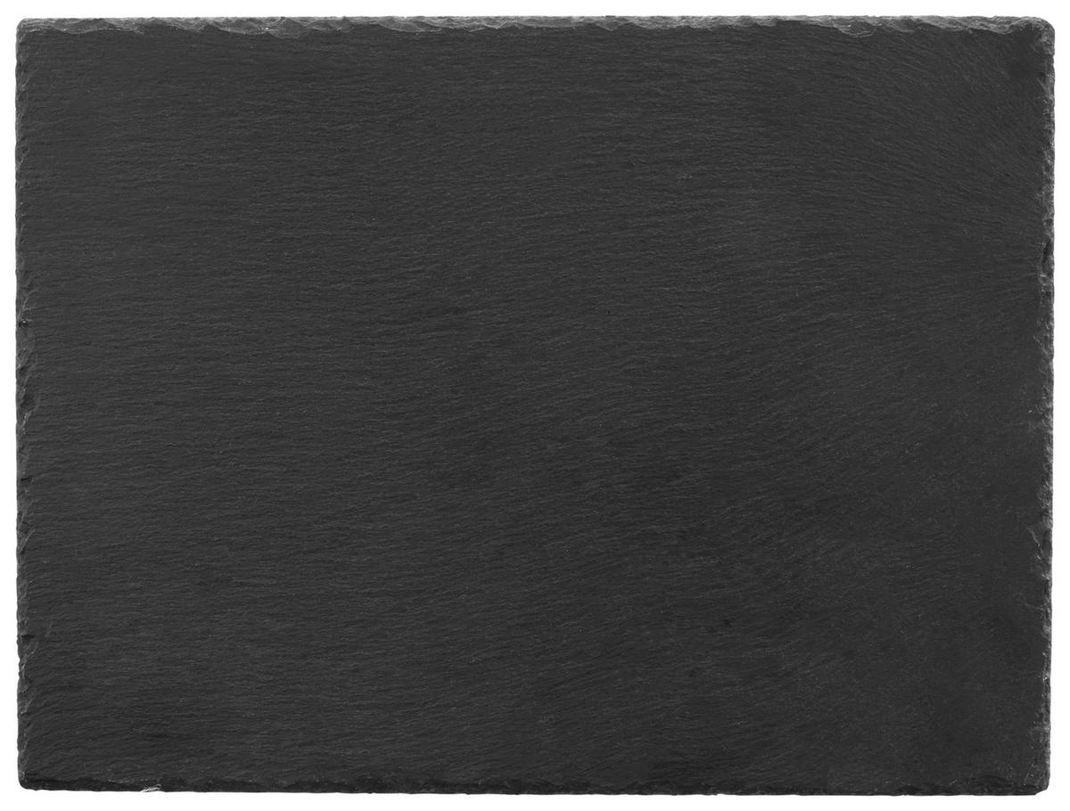 Platou de servire Stoney - negru, Modern, plastic/piatră (40/30/0,7cm) - Zandiara