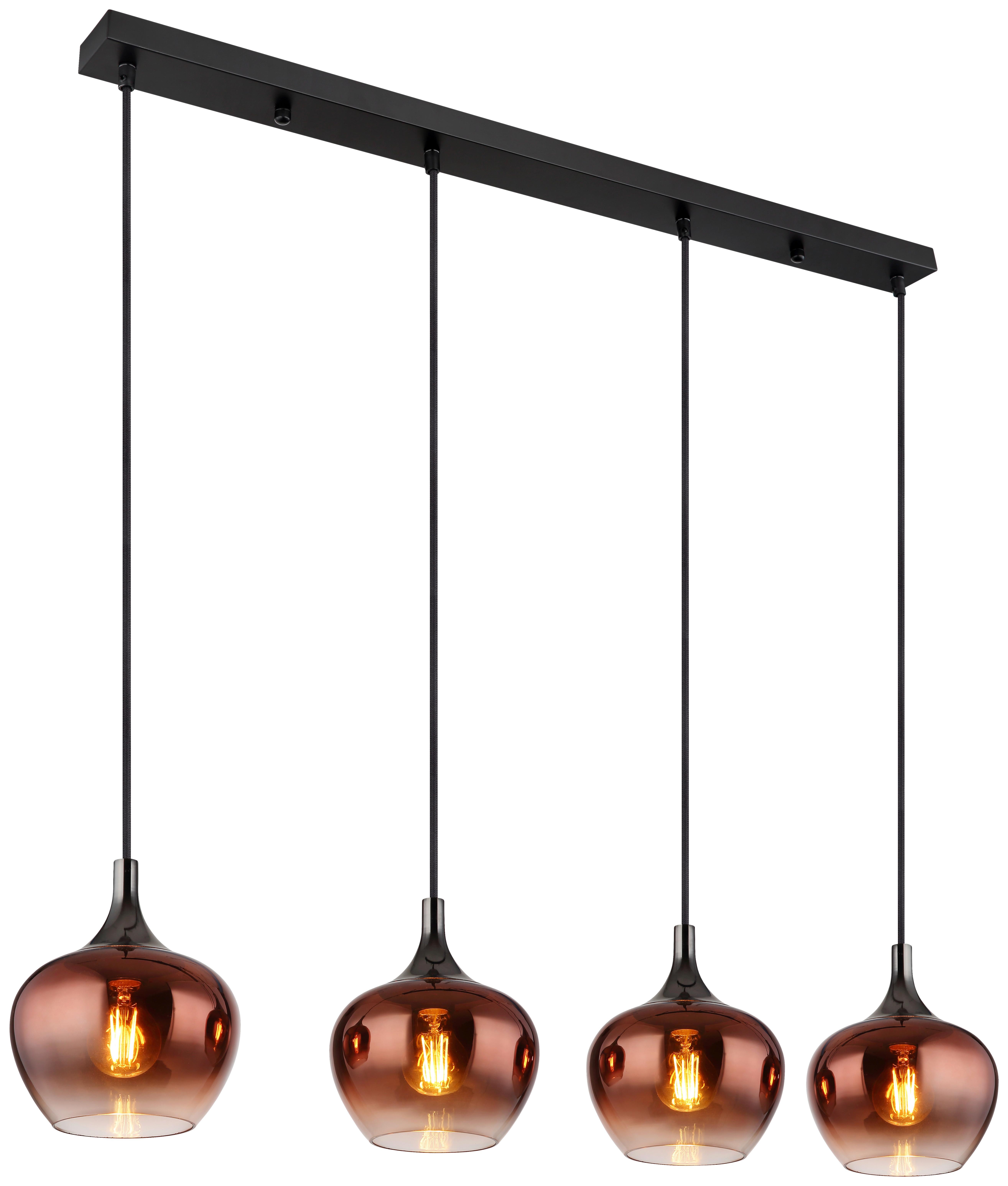 LAMPA WISZĄCA LUISE - czarny/kolor miedziany, Design, metal/szkło (100/18/120cm) - Collet's Monde