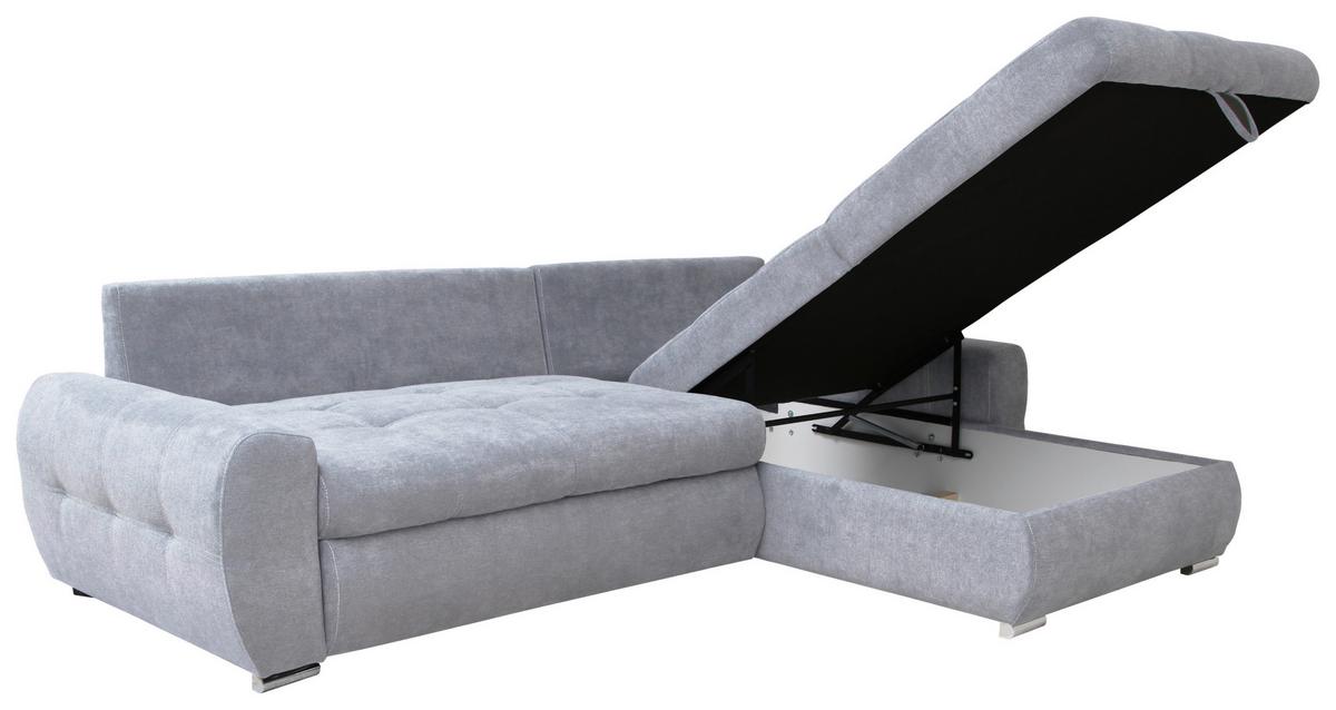 Kutna Garnitura Solar - bijela/svijetlo siva, Design, tekstil/plastika (277/175cm) - Modern Living