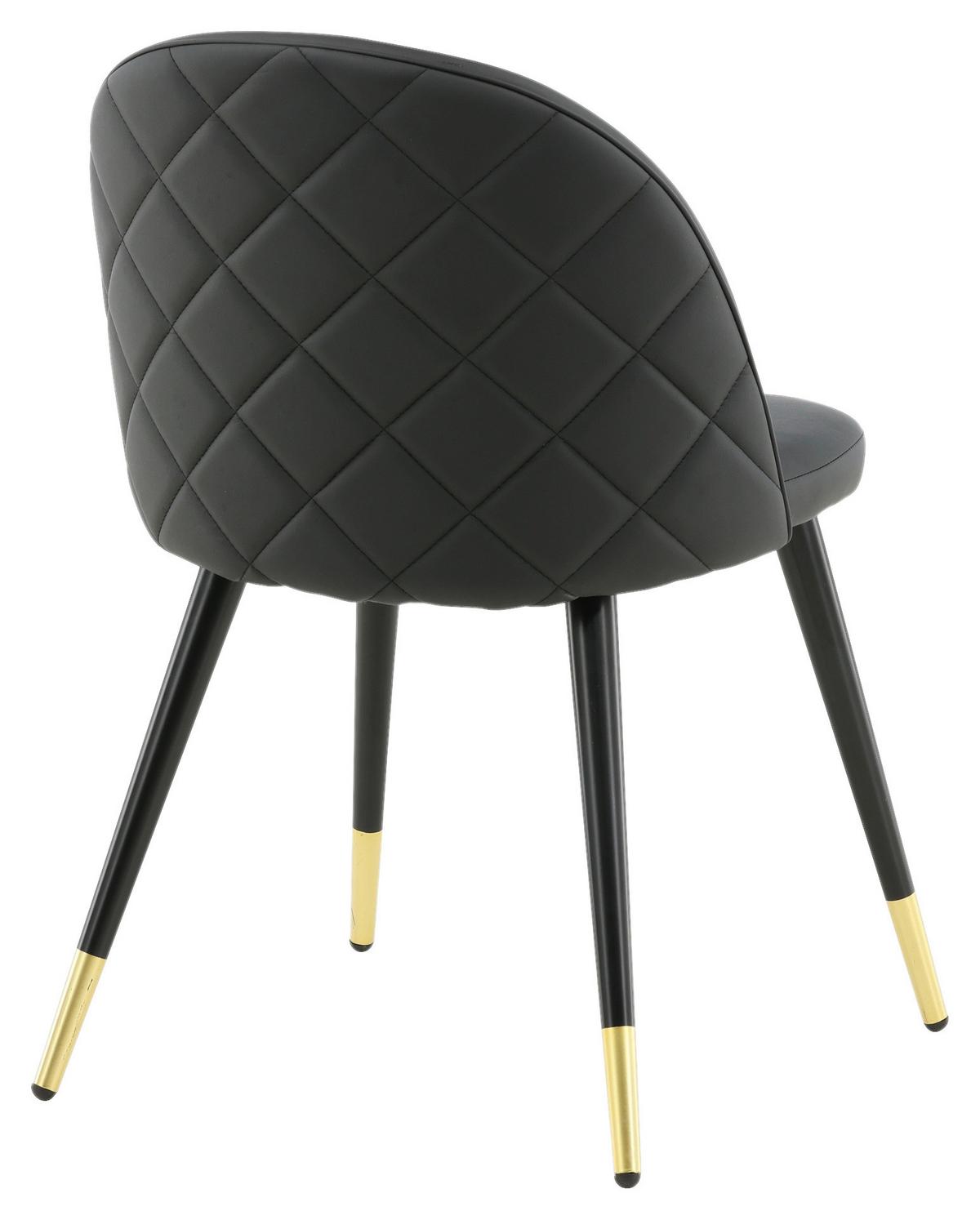 Stuhl Set Velvet VELVET - Schwarz, Design, Textil/Metall (50/77/48cm) - Livetastic