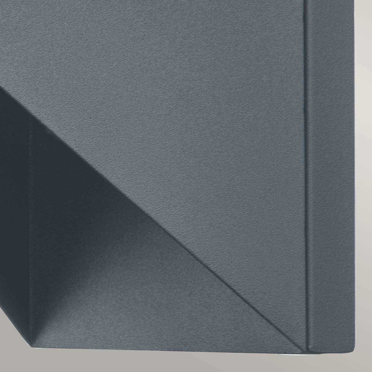 Kültéri Falilámpa Portofino - szürke, Design, üveg/fém (19,7/10/24,7cm) - Elstead Lighting
