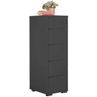 KOMODA LINE - antracytowy, Design, materiał drewnopochodny/tworzywo sztuczne (40,1/120/48cm) - Carryhome