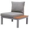 LOUNGEGRUPP JULIAN 1 - ljusgrå, Modern, metall/trä (138,2/73/76,6cm) - Mömax