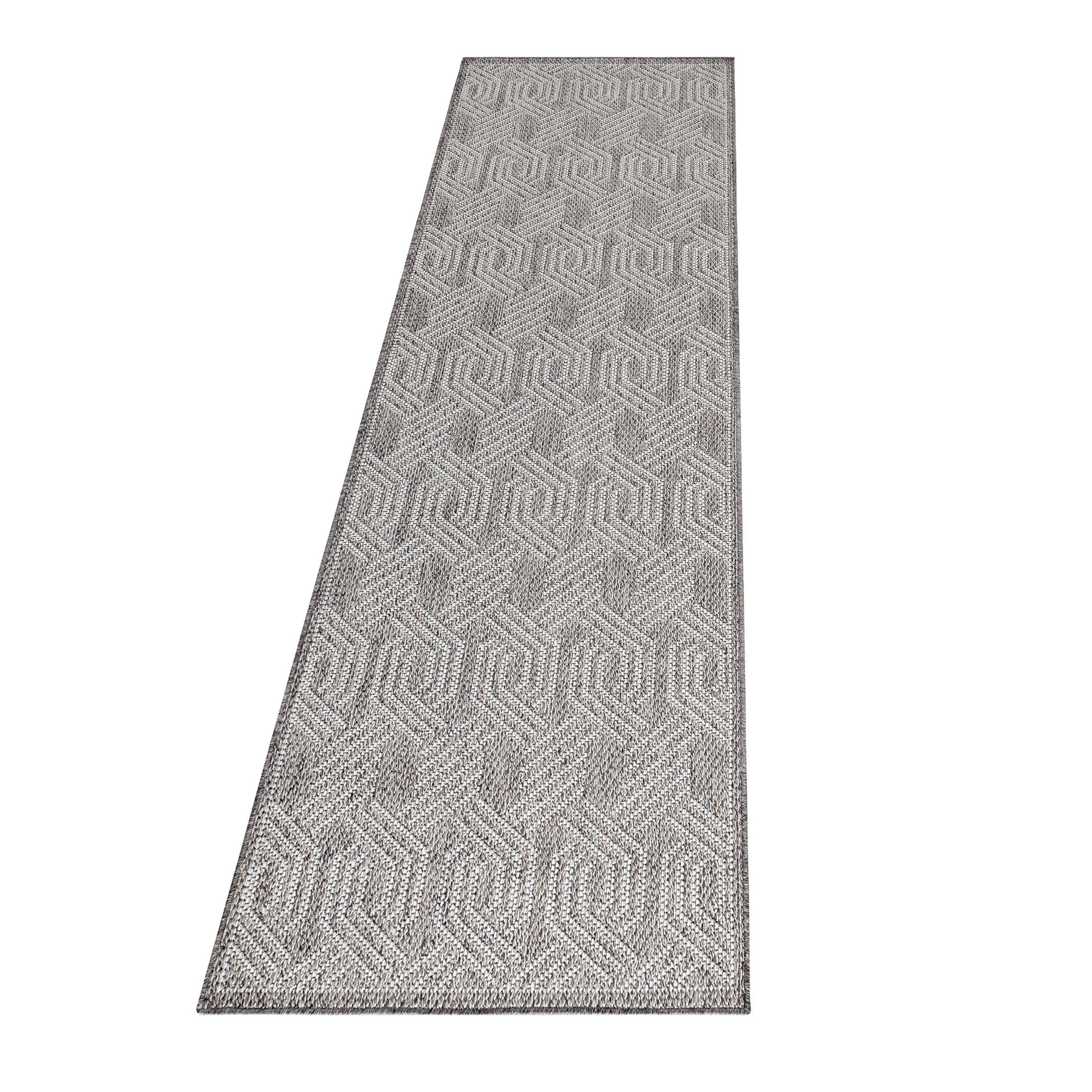 Läufer Aruba Grau ca. 80x250cm - Grau, Design, Textil (80/250cm)
