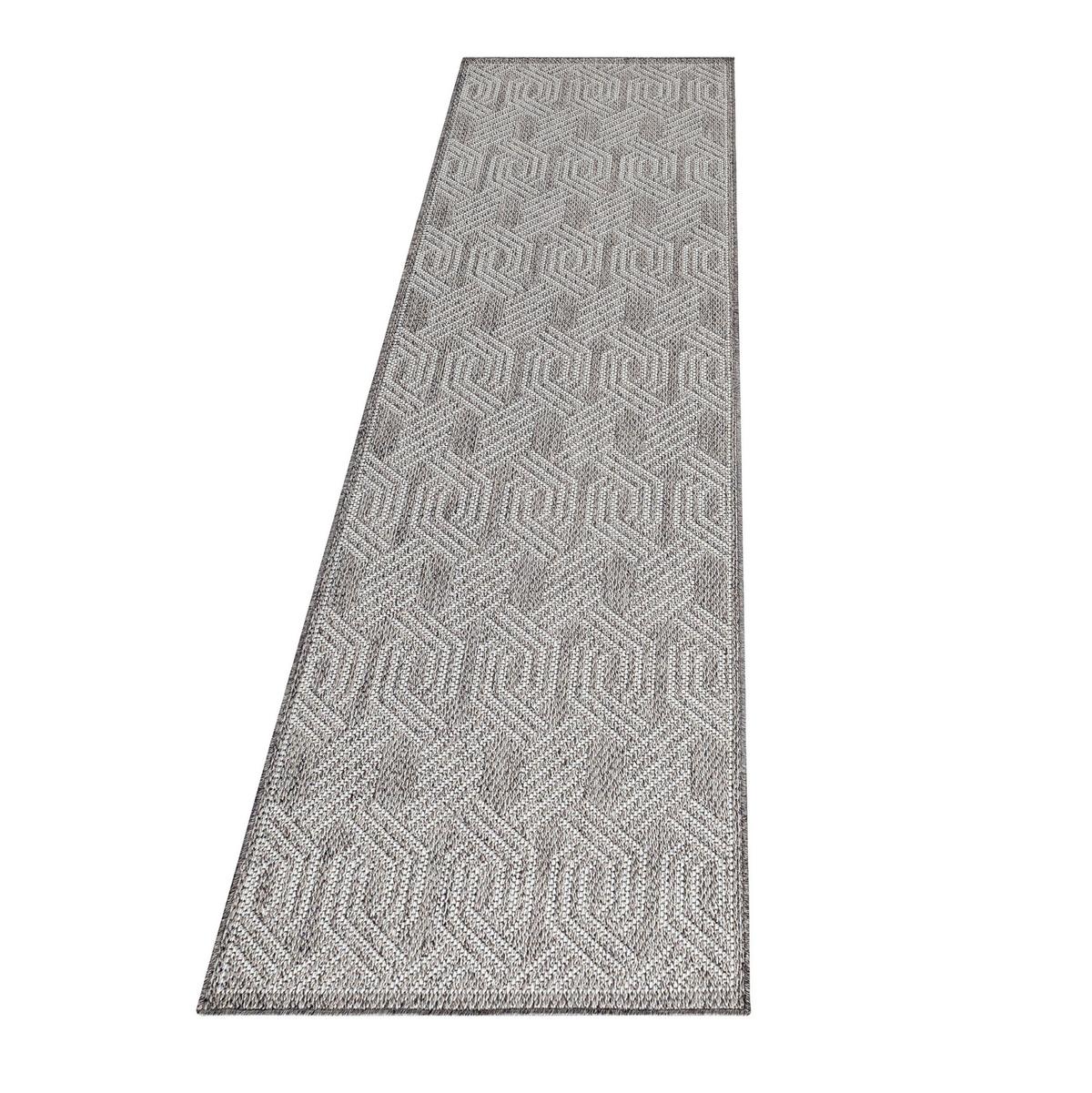Läufer Aruba Grau ca. 80x250cm - Grau, Design, Textil (80/250cm) - Novel