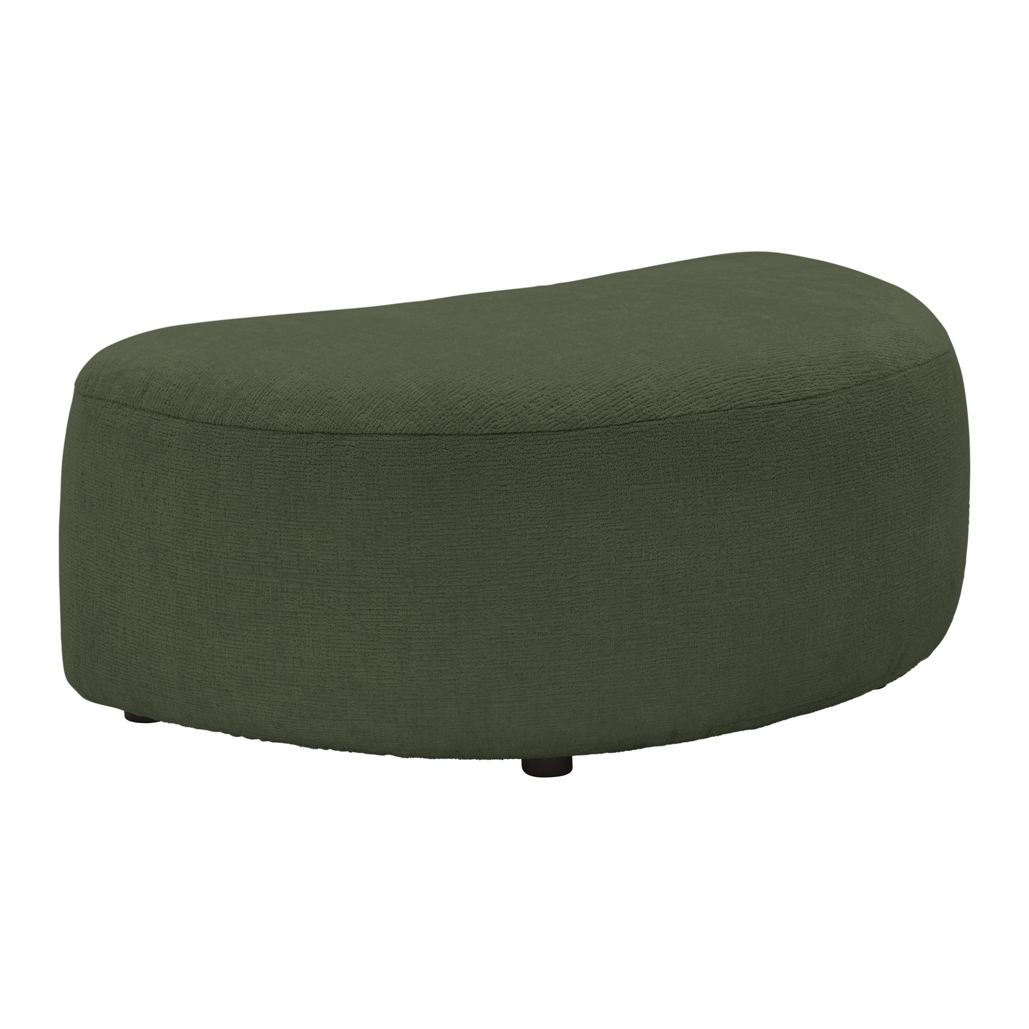 Hocker Leonas Grün - Schwarz/Grün, MODERN, Kunststoff/Textil (102/42/66cm) - Premium Living