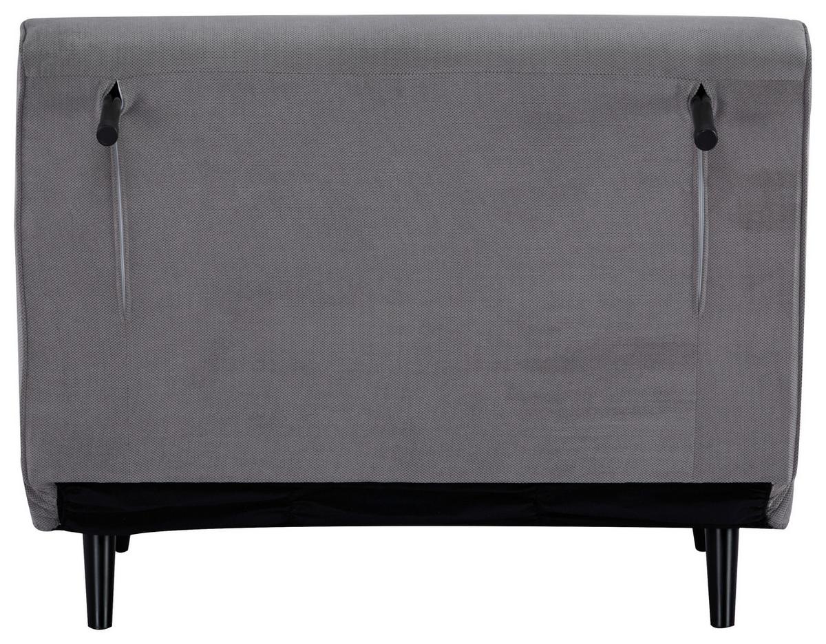 Fotoliu extensibil SVEN - gri, Modern, lemn/textil (101/81/90cm) - Modern Living