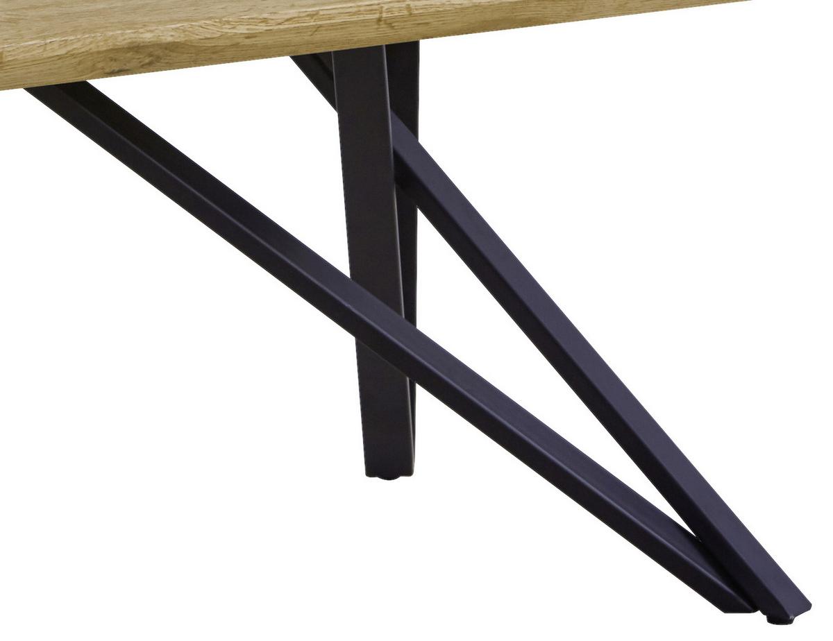 Stolić Turin - boje hrasta/crna, Moderno, drvni materijal/metal (110cm) - Modern Living