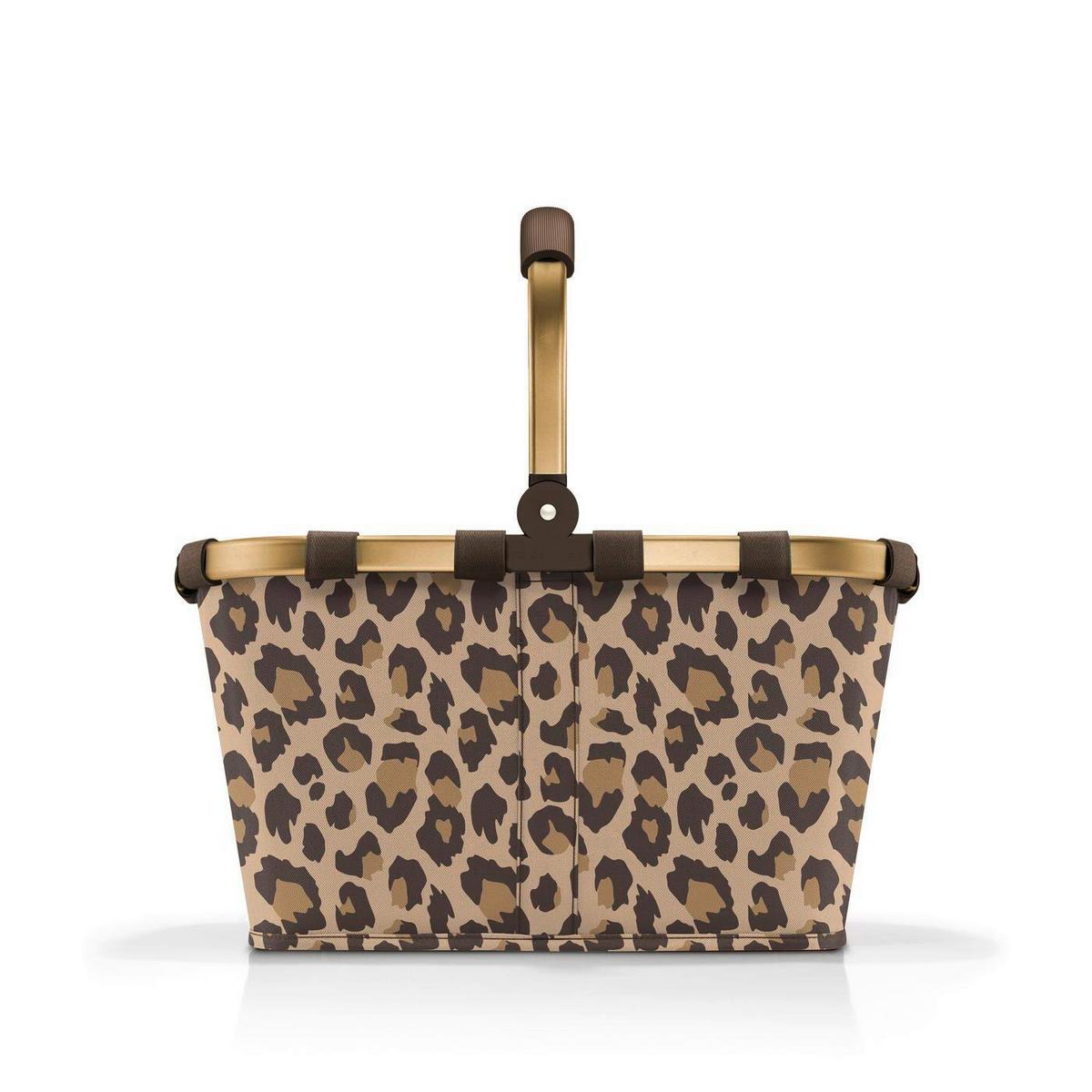 KOSZYK NA ZAKUPY BK6047 - czarny/brązowy, Basics, tworzywo sztuczne/tkanina (49/29/28cm) - Reisenthel