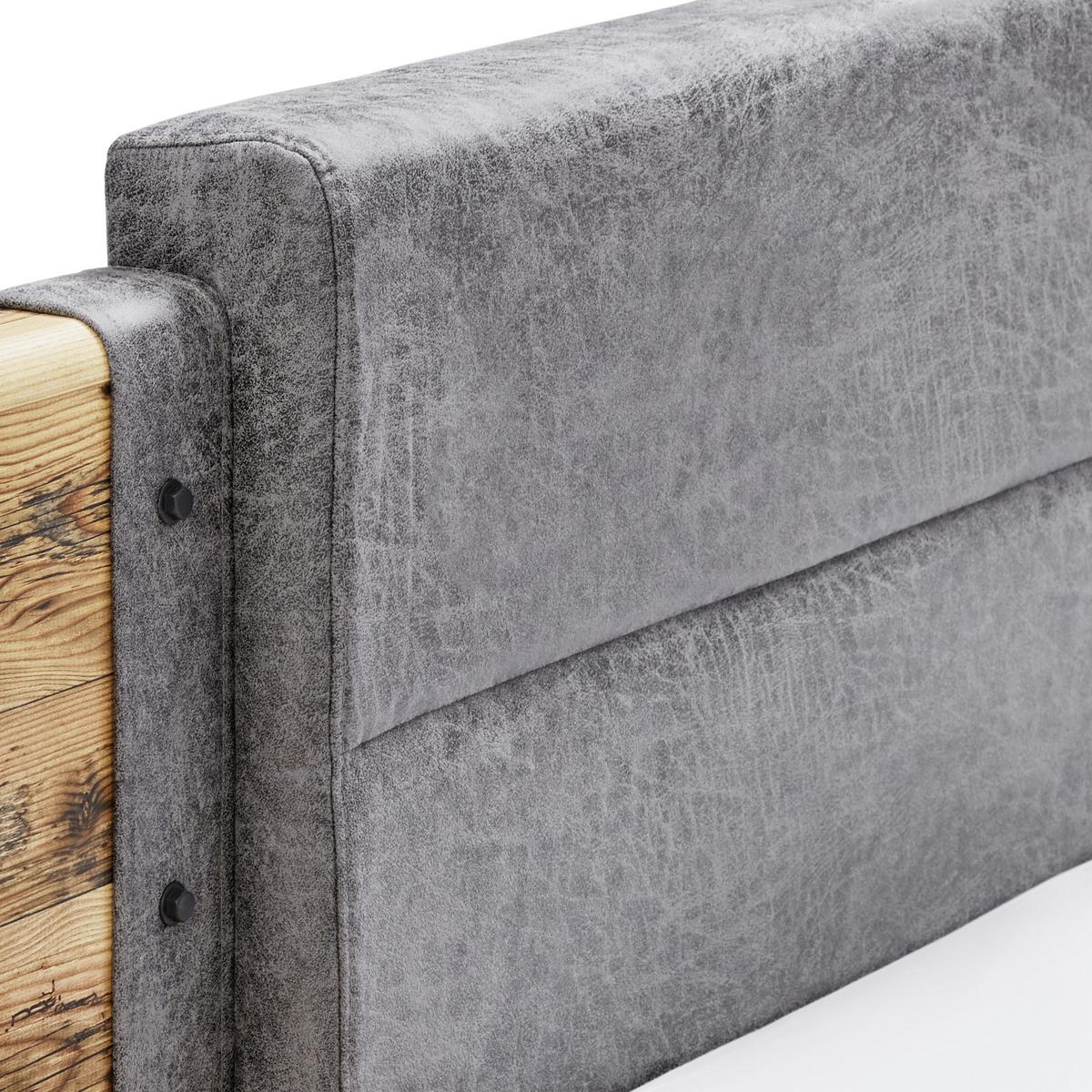 Set Kreveta I Noćnih Ormarića Alicante - siva/boje smreke, Moderno, drvni materijal/tekstil (180/200cm) - Modern Living