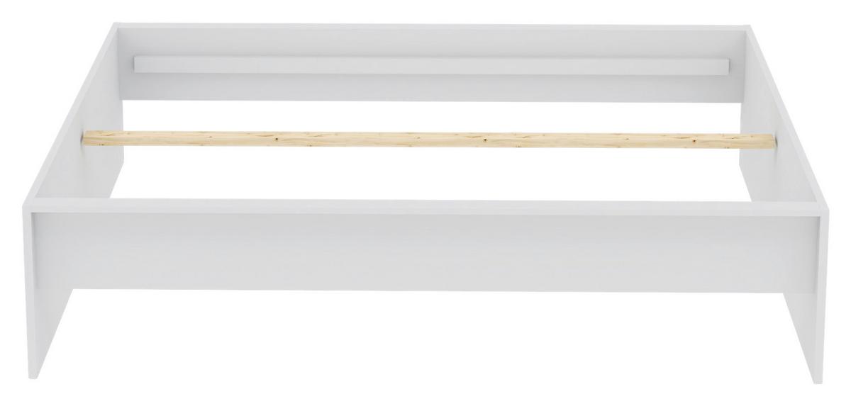 Bettrahmen Unit 180 in Weiss - Weiss, Konventionell, Holzwerkstoff (180/200cm) - Based
