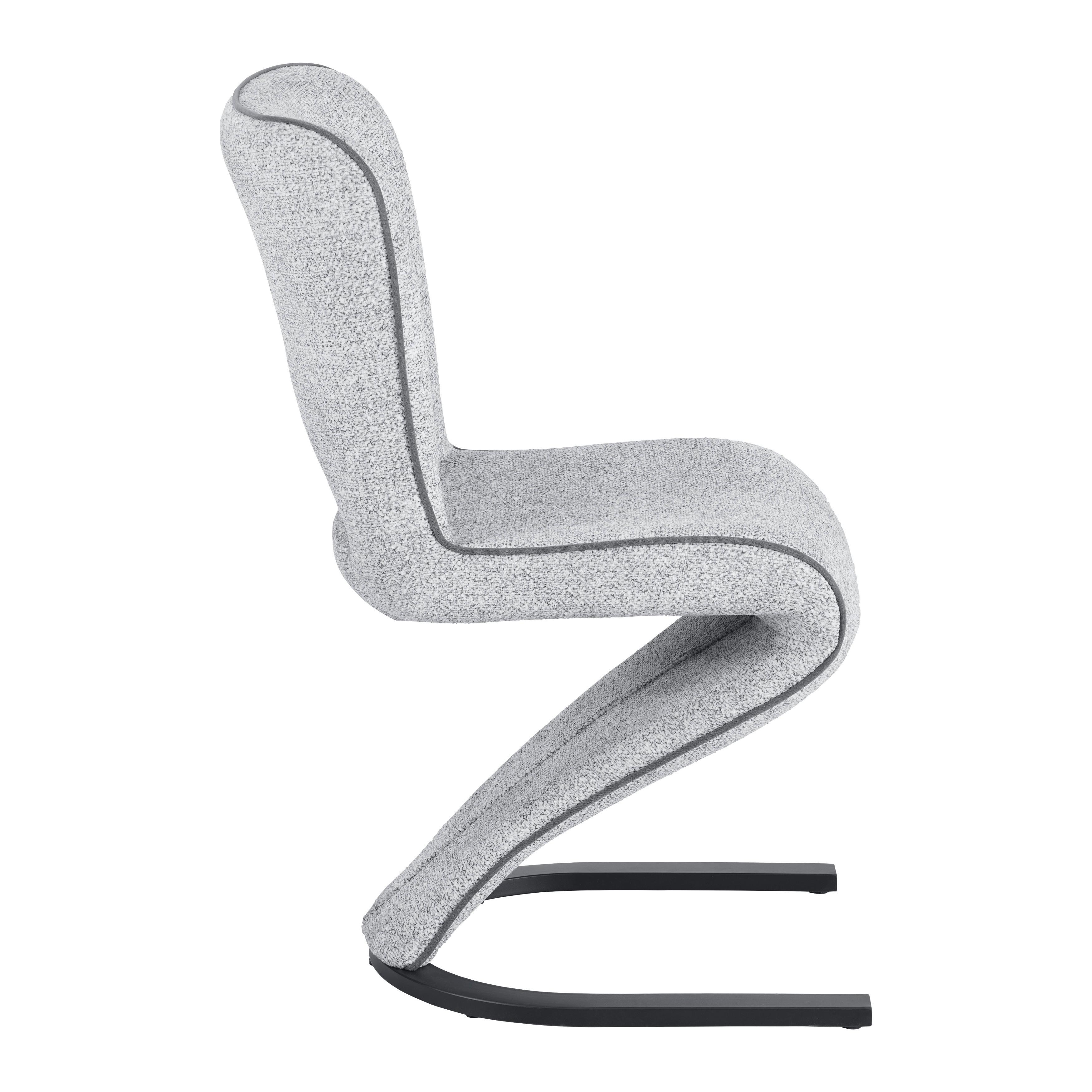 SVIKTSTOL GLORIA - grå/svart, Modern, metall/trä (47,5/85,5/63cm) - Mömax