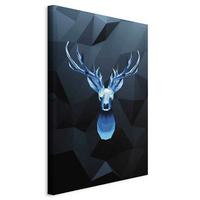 Slika Na Platnu Ice Deer - svetlo modra/črna, Basics, tekstil/leseni material (40/60/1,2cm) - artgeist