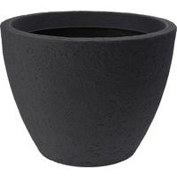 Ghiveci pentru plante Stone Dark - negru, Modern, plastic (29/38cm)