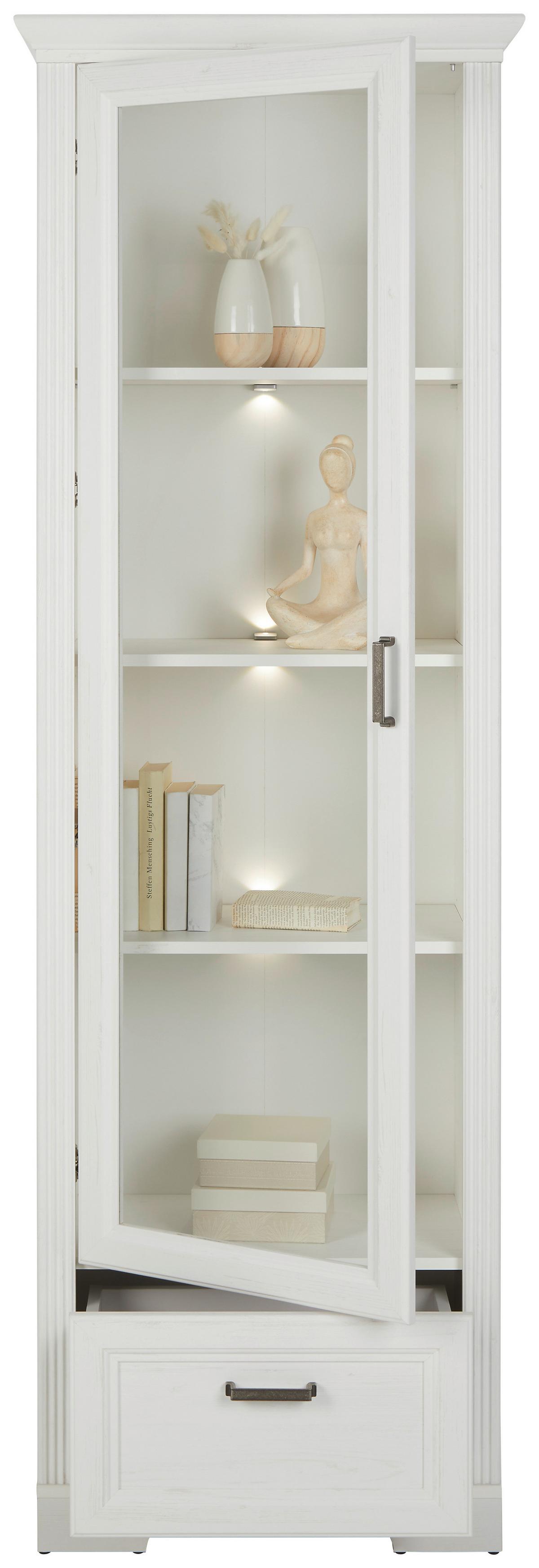 Vitrine in Pinienfarben - Pinienfarben, Romantik / Landhaus (65/204/41cm) - Zandiara