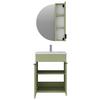 WASCHTISCHKOMBI NAPOLI -EXKLUSIV- - Salbeigrün/Schwarz, MODERN, Keramik/Holzwerkstoff (60/78/45cm) - Mömax