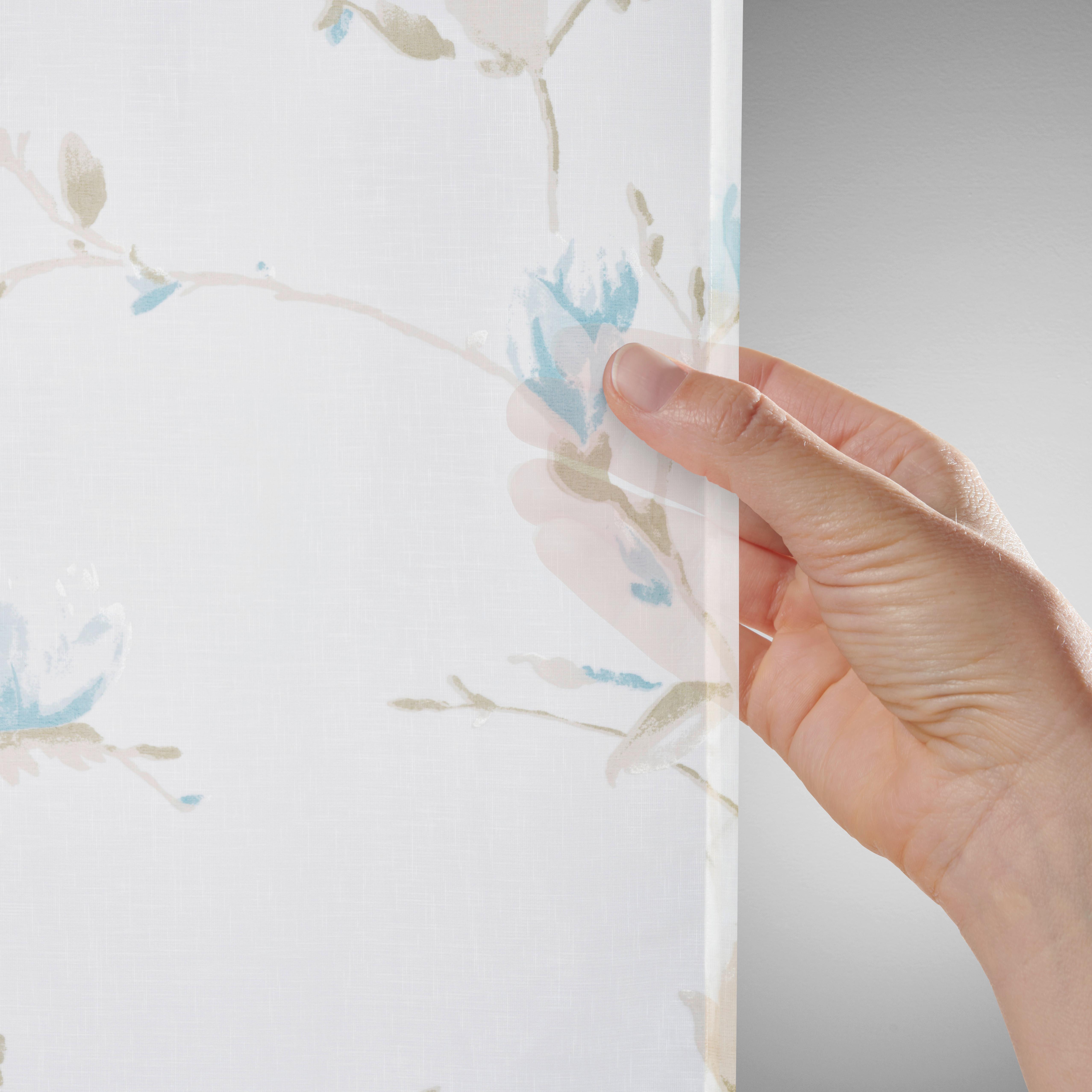 GARDINLÄNGD MAGNOLIA - blå, textil (135/245cm) - Mömax