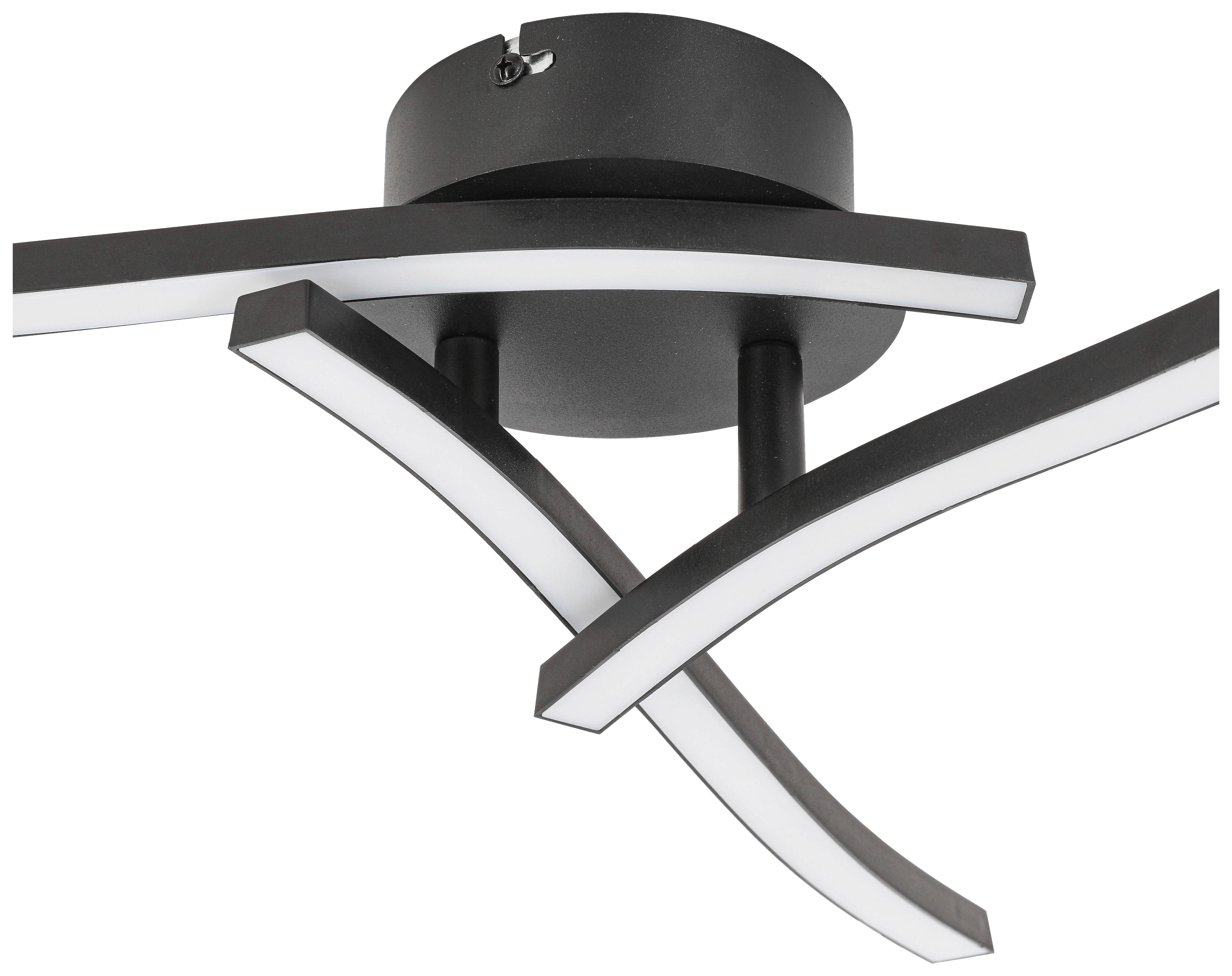 LED-TAKLAMPA ITO - svart, Modern, metall/plast (56/56/11cm) - Mömax